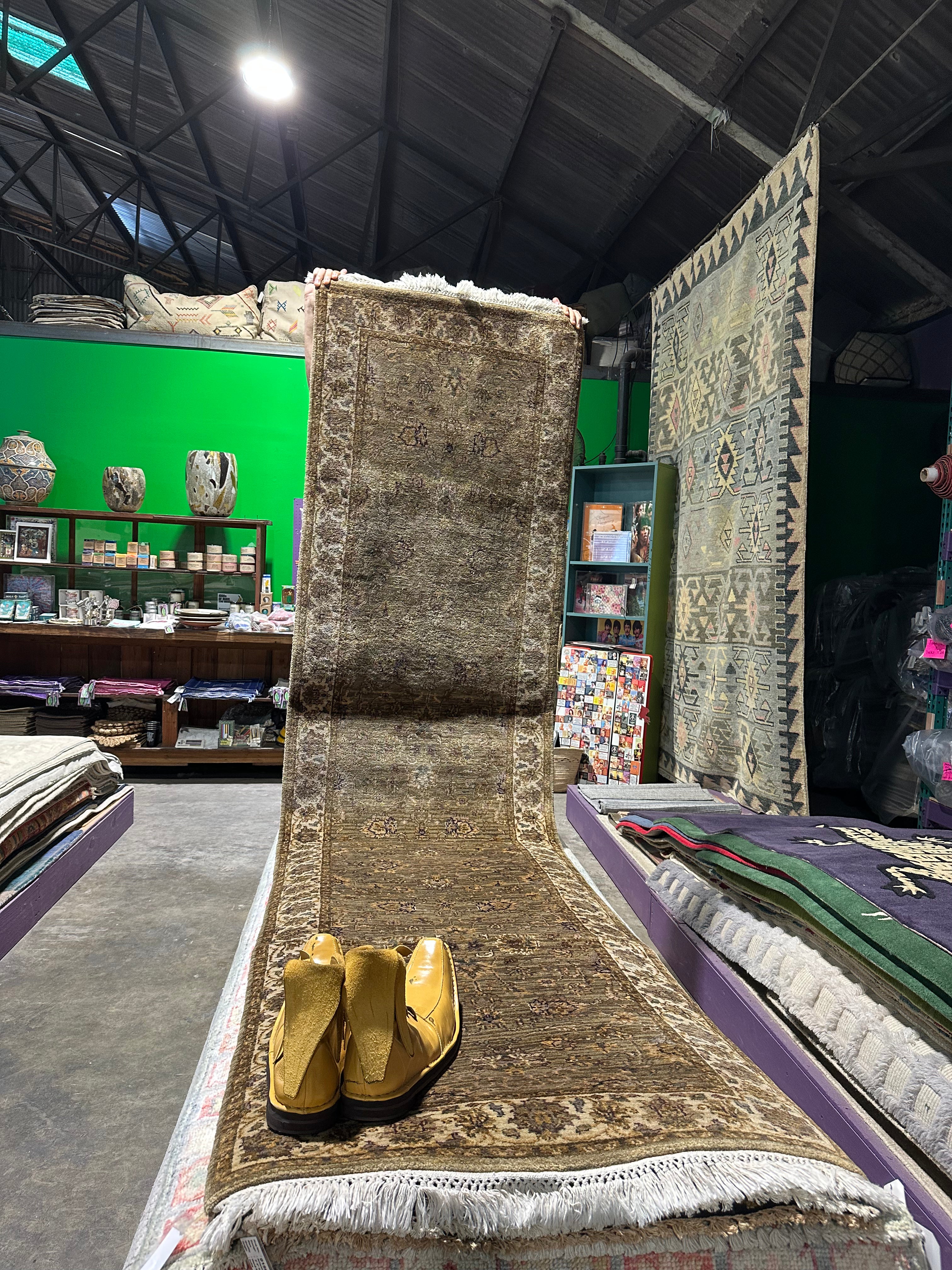 Eddie Irions 2.5x10.2 Green Jaipur Rug - CLEARANCE 30% off