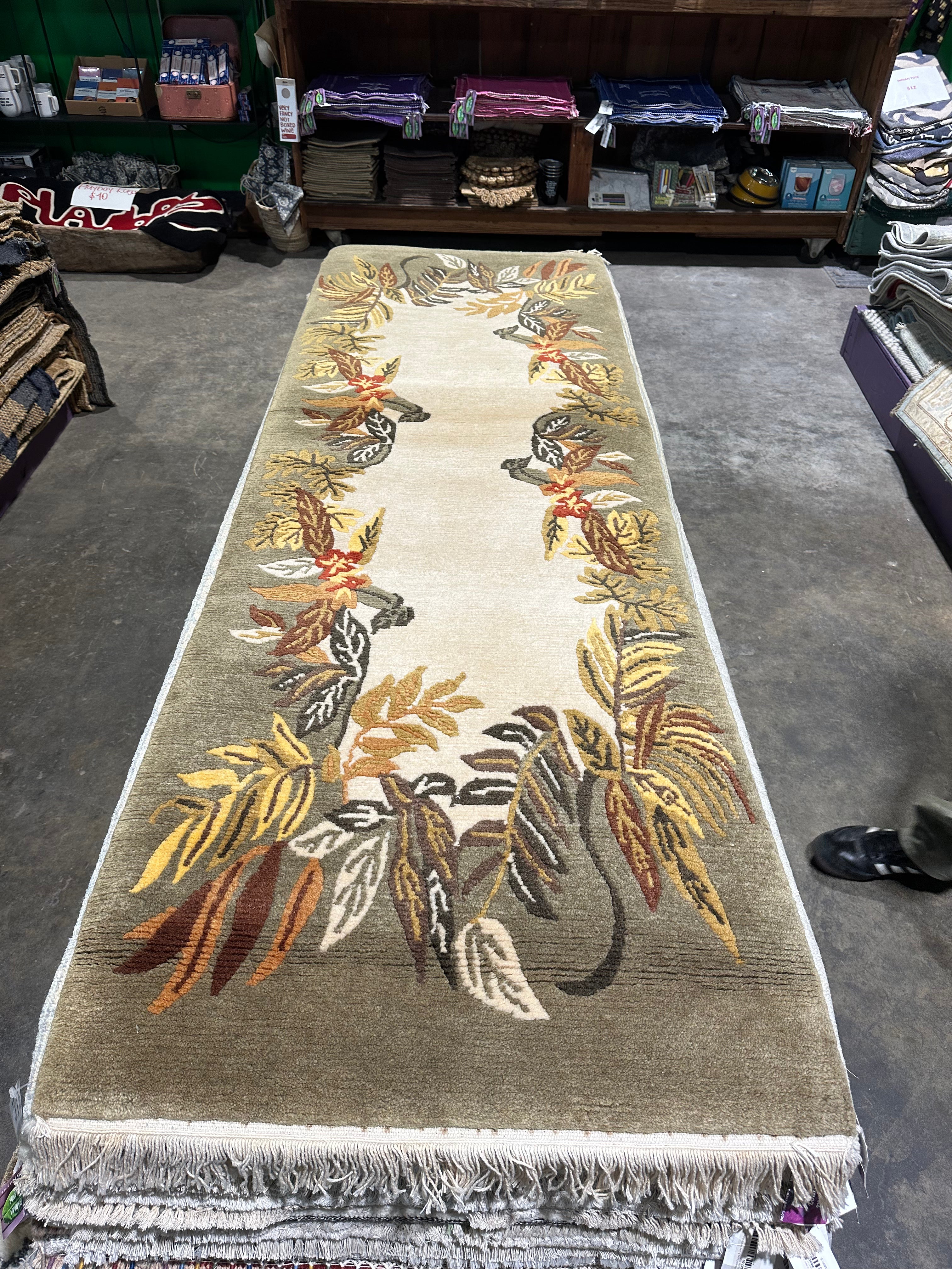 Hunter Price 2.6x8 Green Nepalese Runner - CLEARANCE 30% off