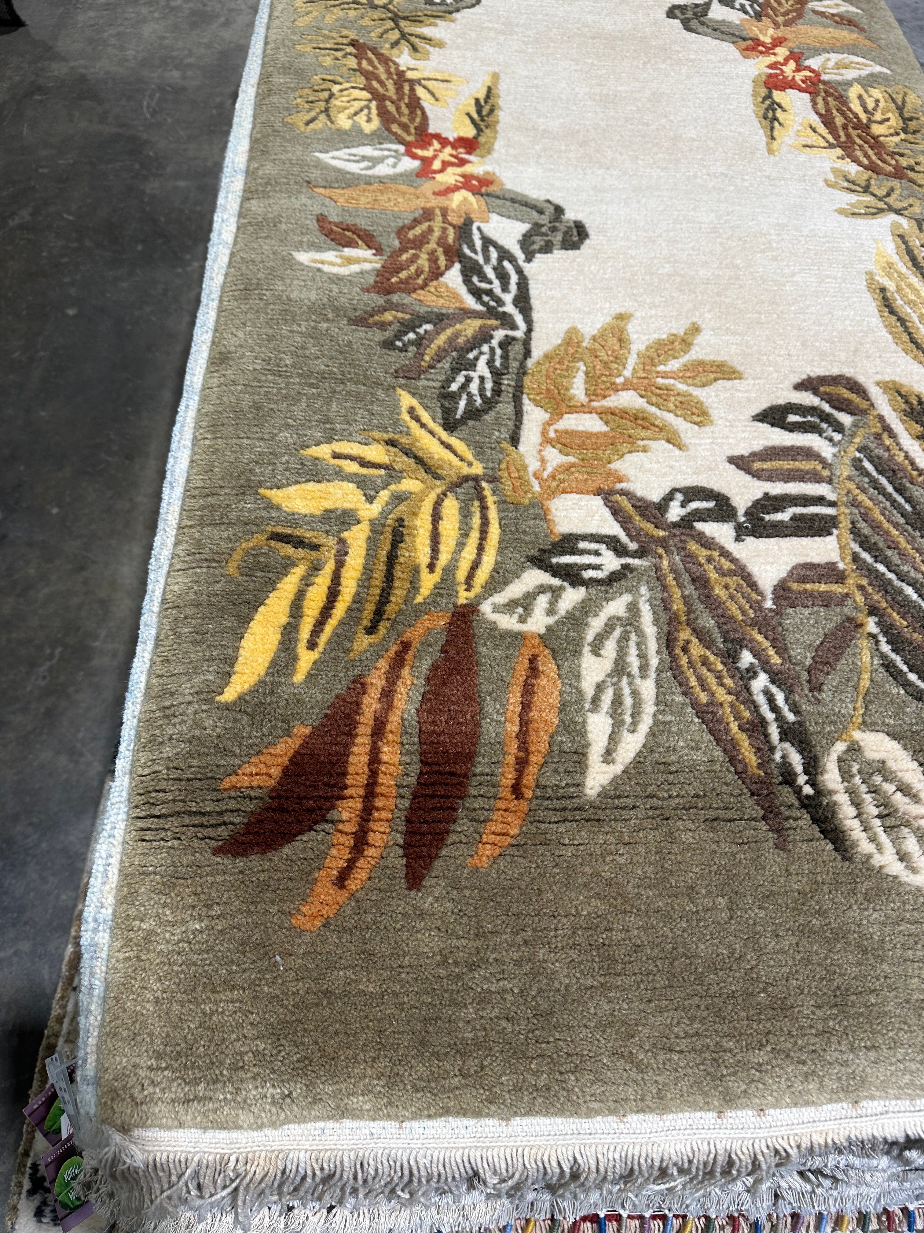 Hunter Price 2.6x8 Green Nepalese Runner - CLEARANCE 30% off