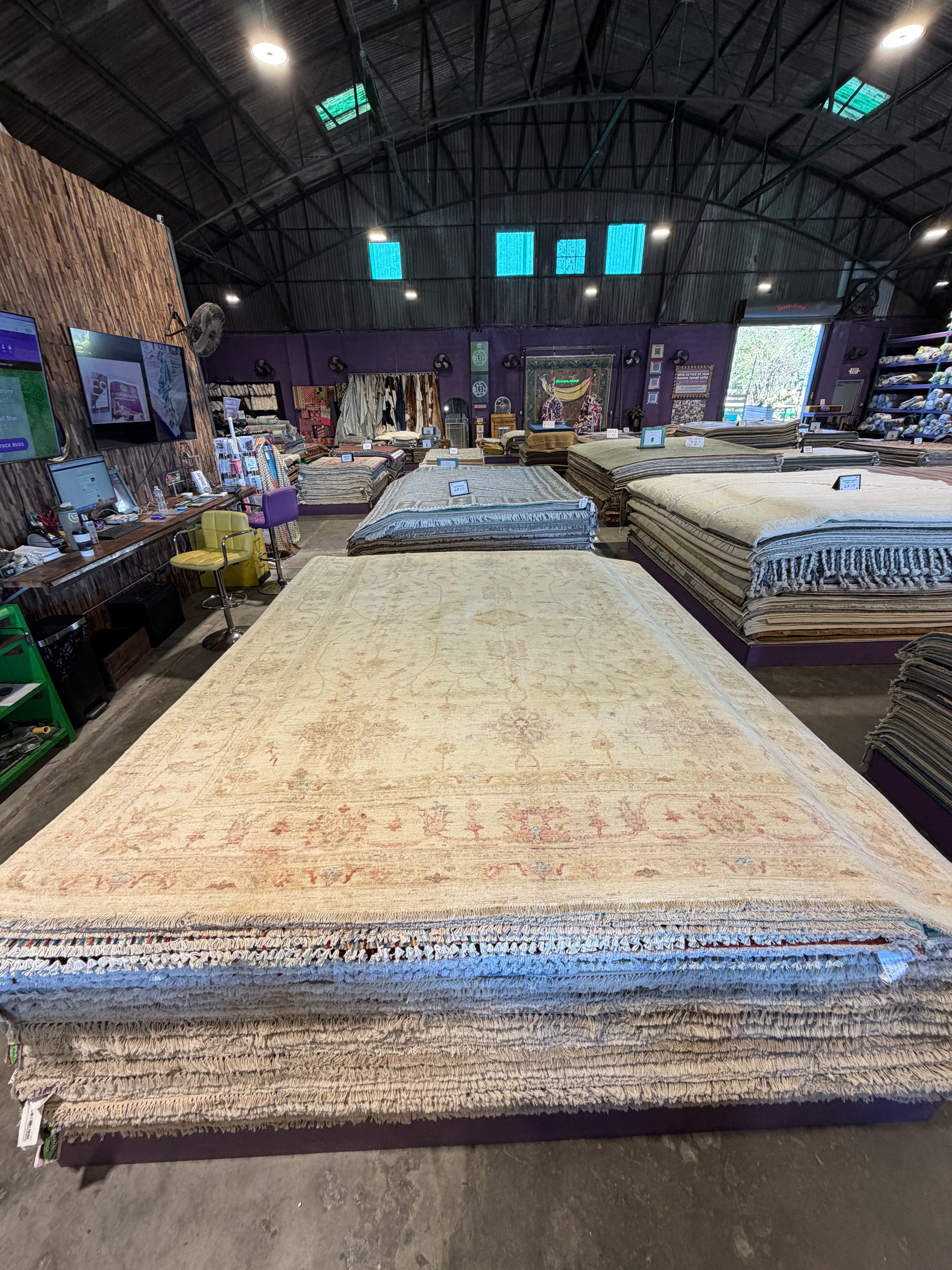 Kelly McGehee 8.2x10.6 Beige Afghani Ziegler Rug