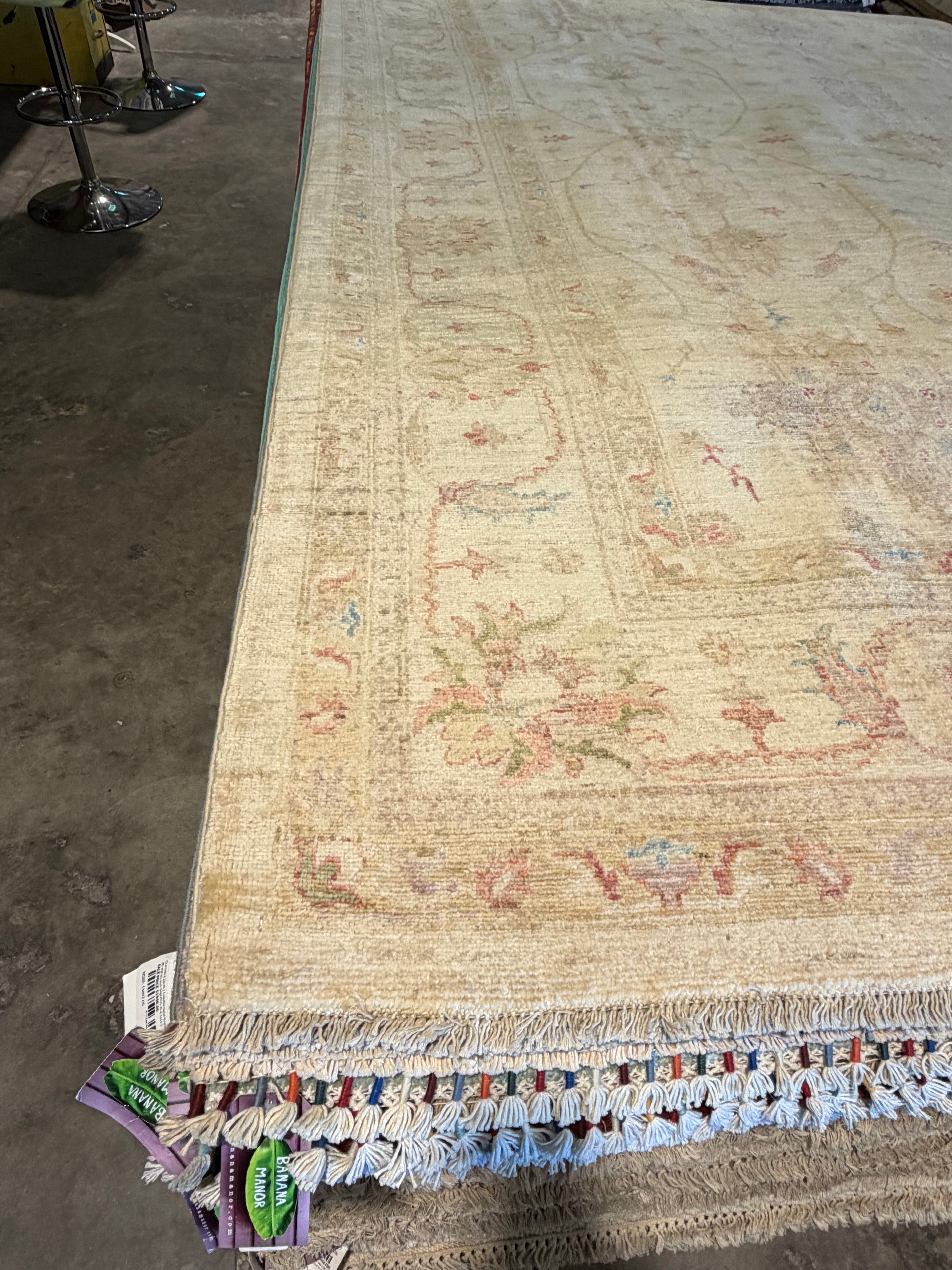 Kelly McGehee 8.2x10.6 Beige Afghani Ziegler Rug