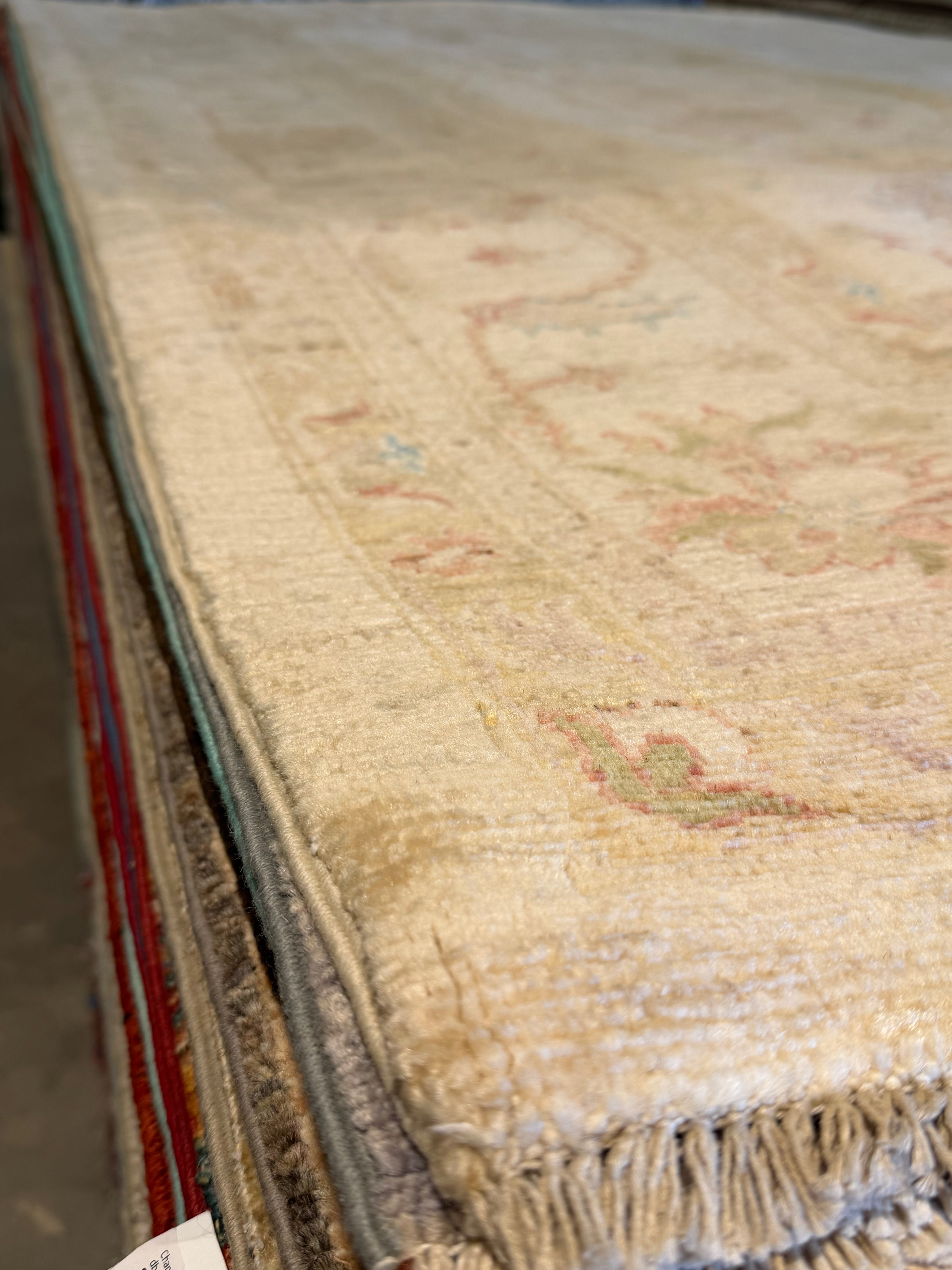 Kelly McGehee 8.2x10.6 Beige Afghani Ziegler Rug