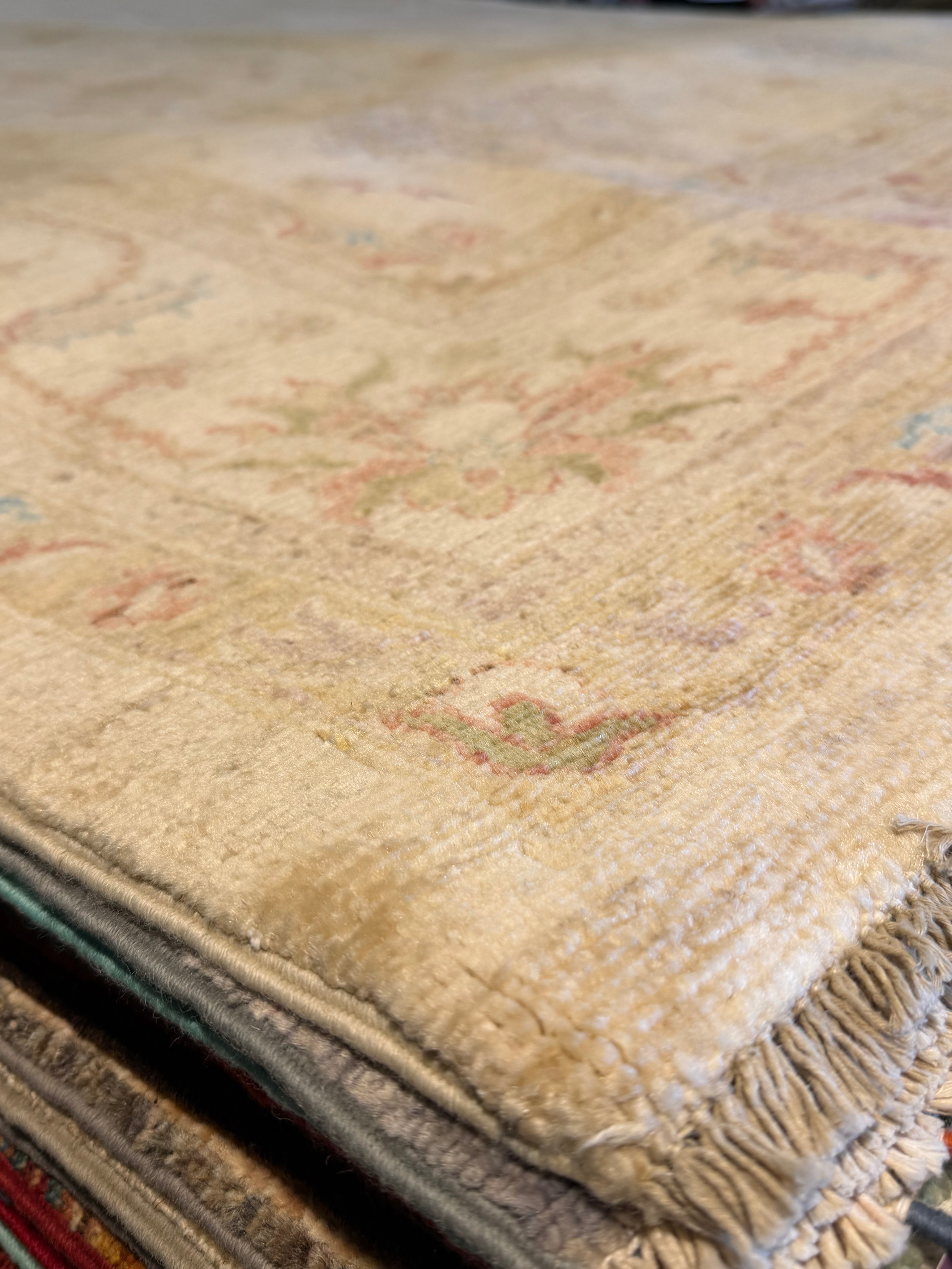 Kelly McGehee 8.2x10.6 Beige Afghani Ziegler Rug