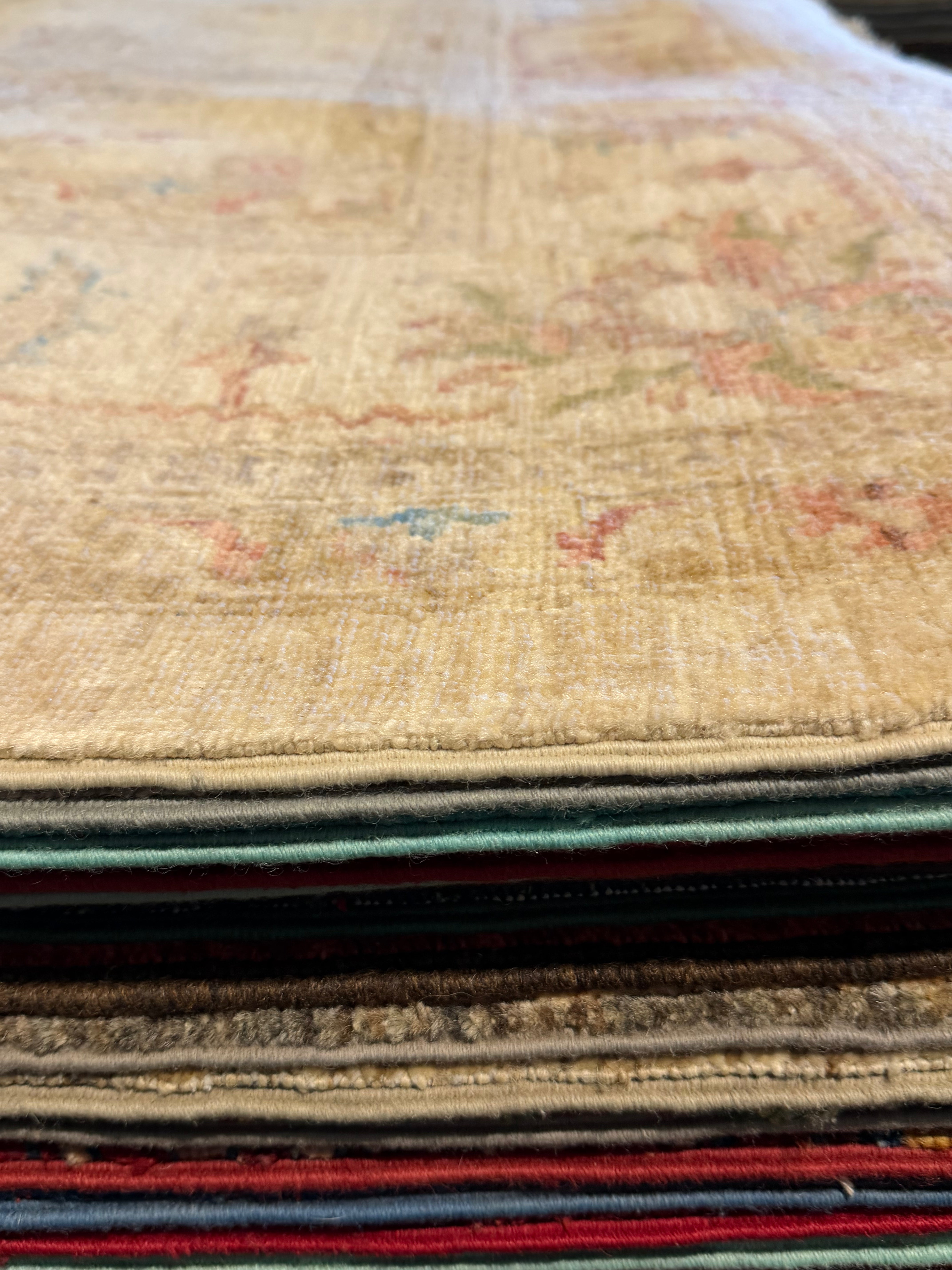 Kelly McGehee 8.2x10.6 Beige Afghani Ziegler Rug