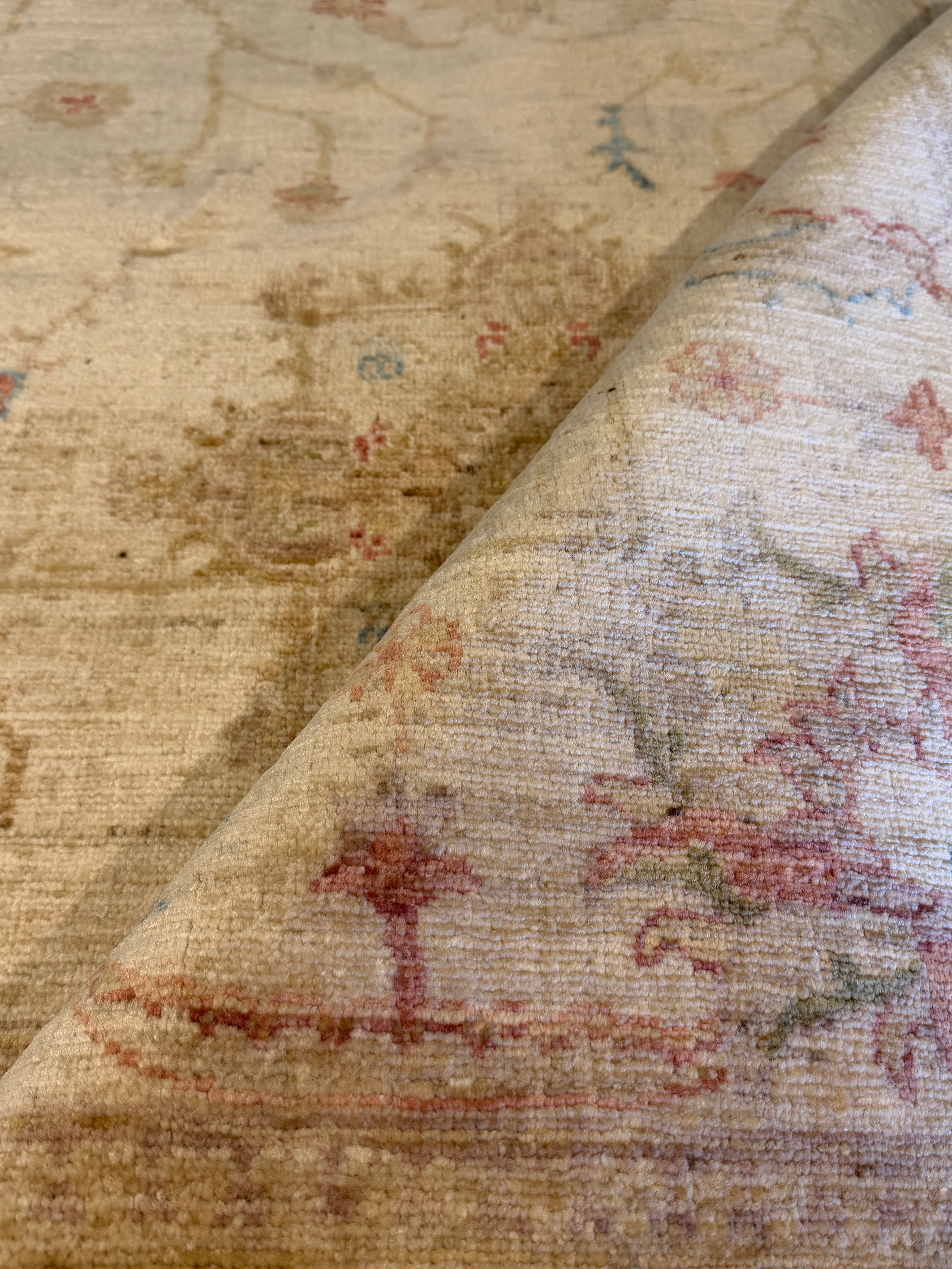 Kelly McGehee 8.2x10.6 Beige Afghani Ziegler Rug