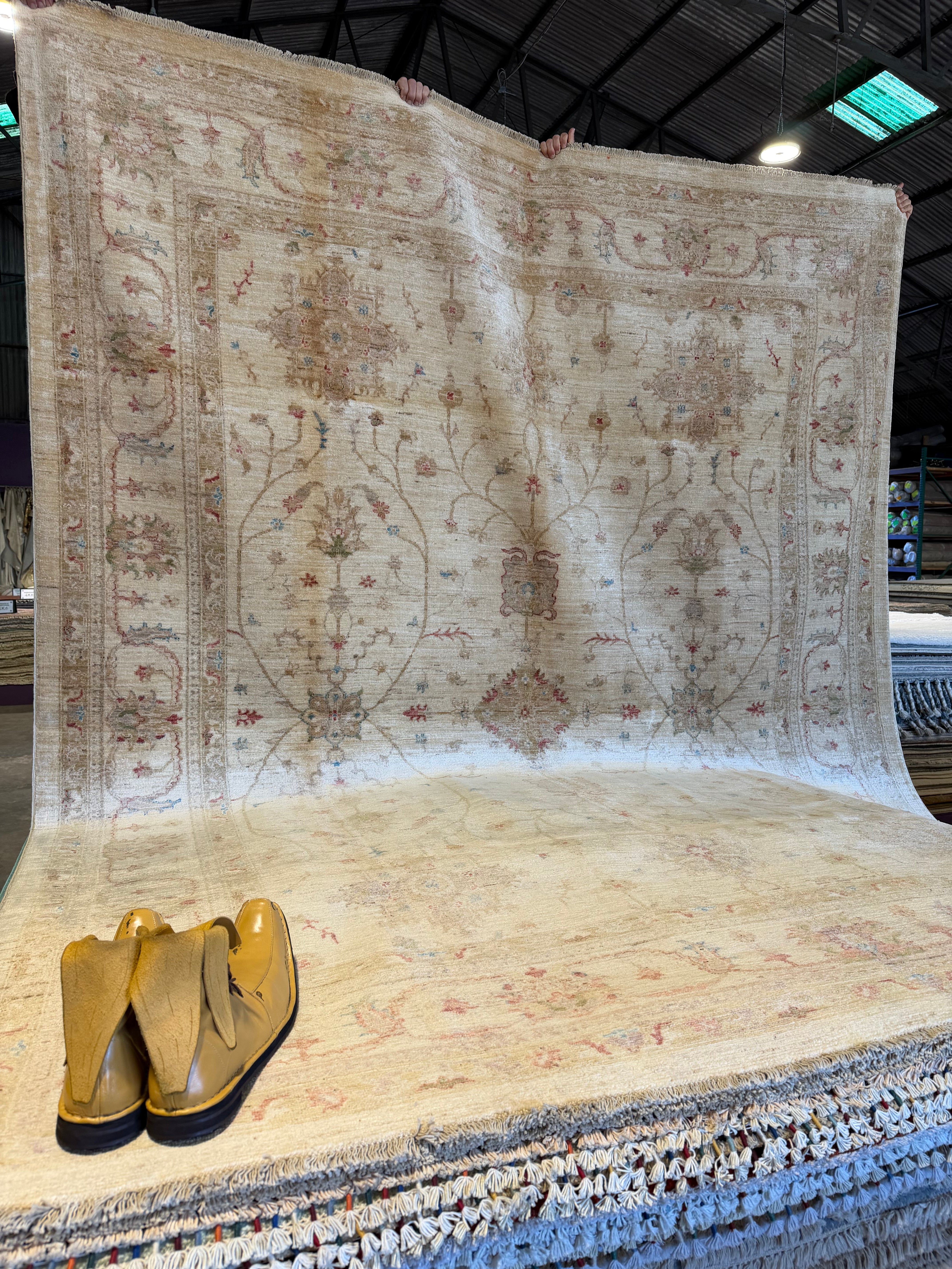 Kelly McGehee 8.2x10.6 Beige Afghani Ziegler Rug