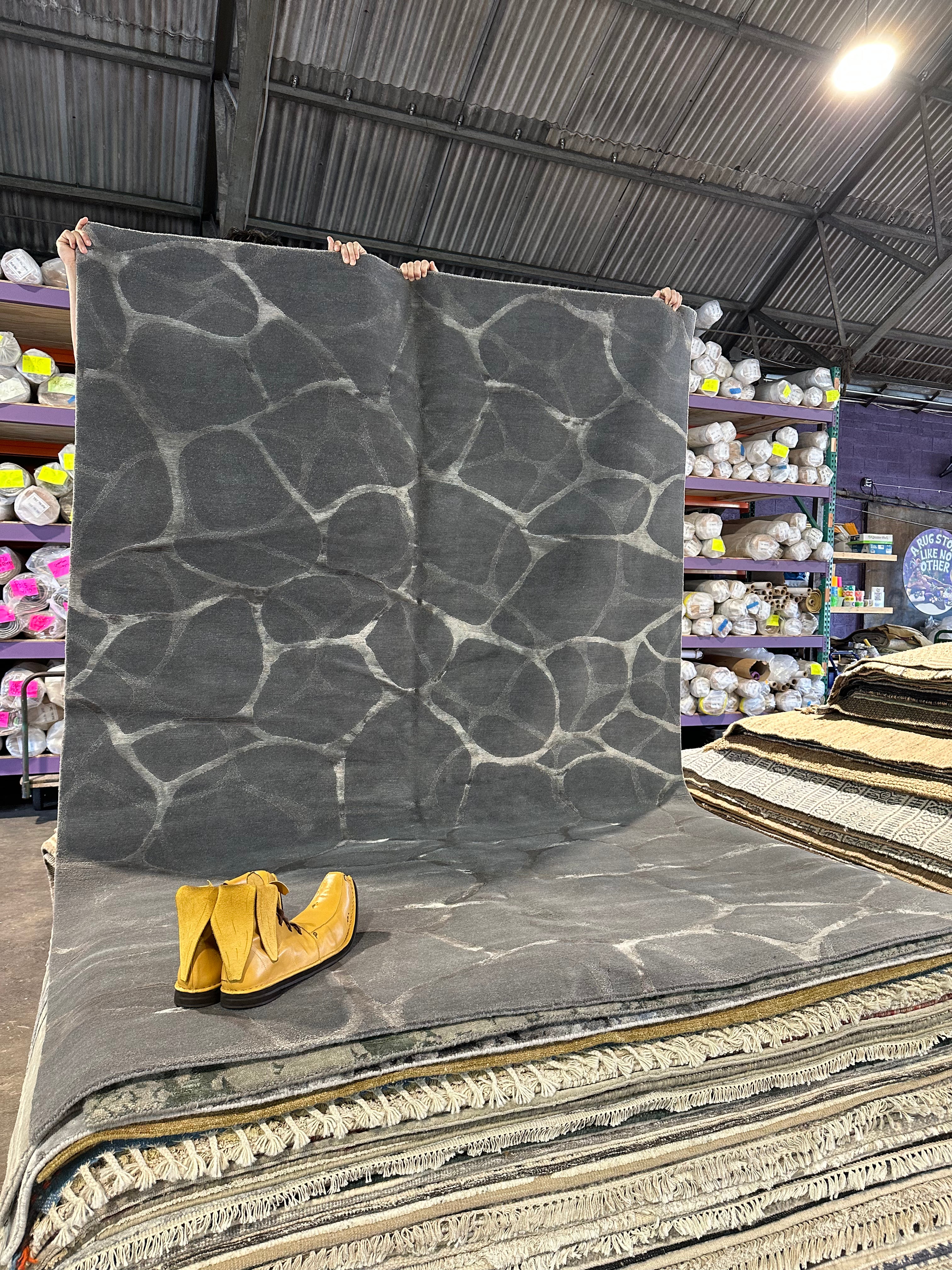 Will Folks 6x9 Grey Impressions Rug - CLEARANCE 30% off