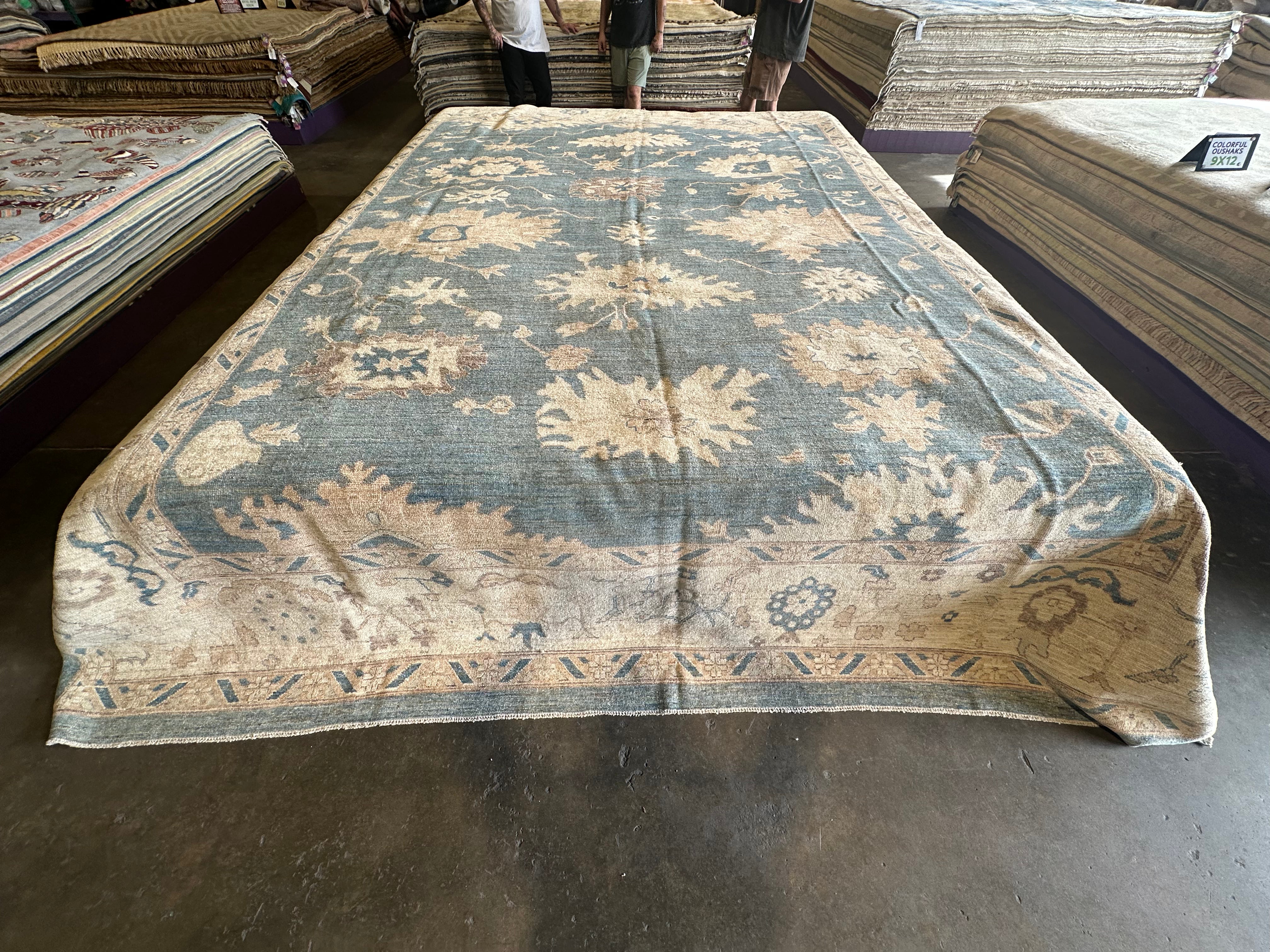 Lucia Rongo 12x15 Hand-Knotted Afghani Oushak