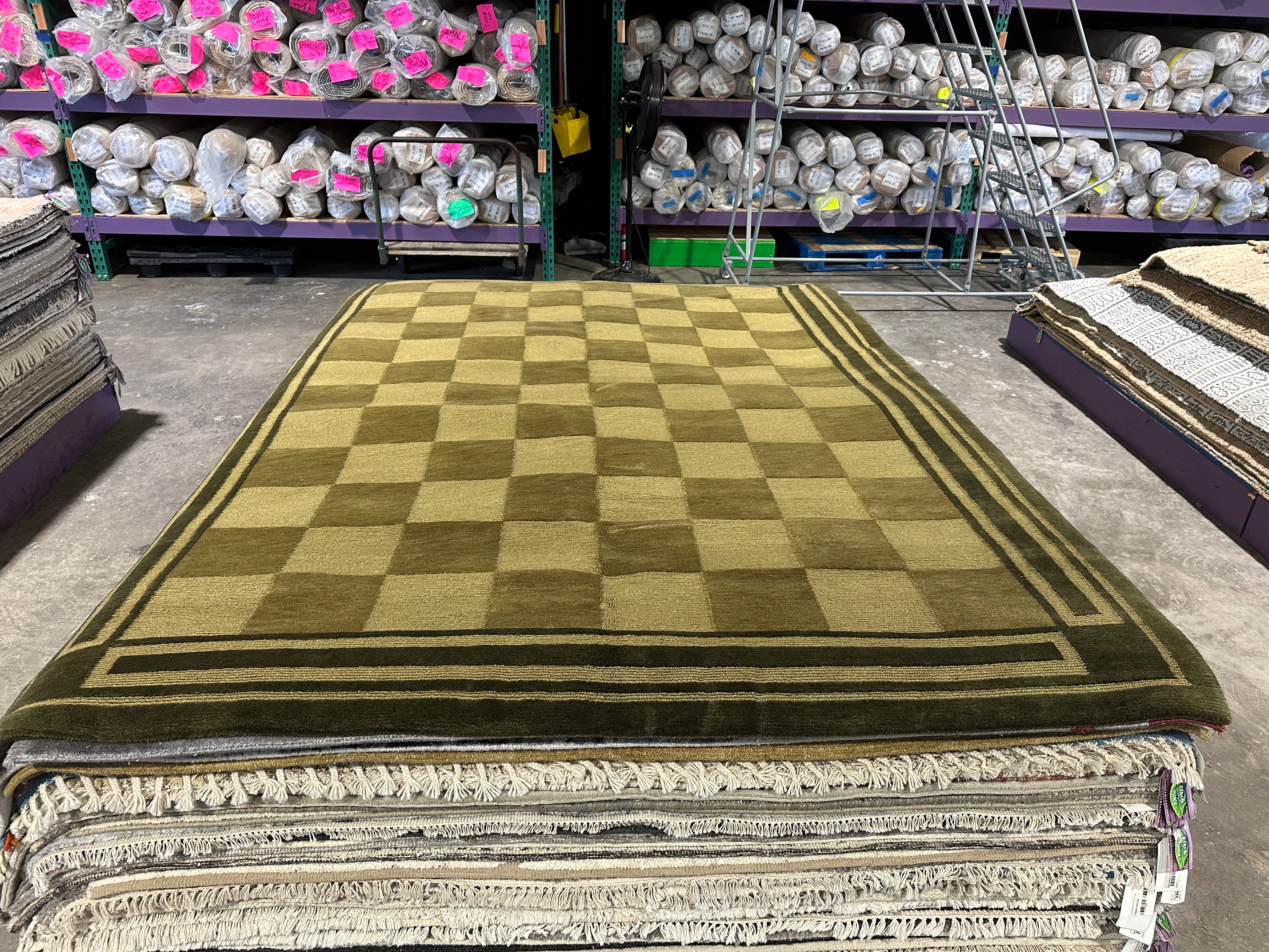 Saint Ravenal 6.3x9.1 Green Nepalese Rug - CLEARANCE 30% off