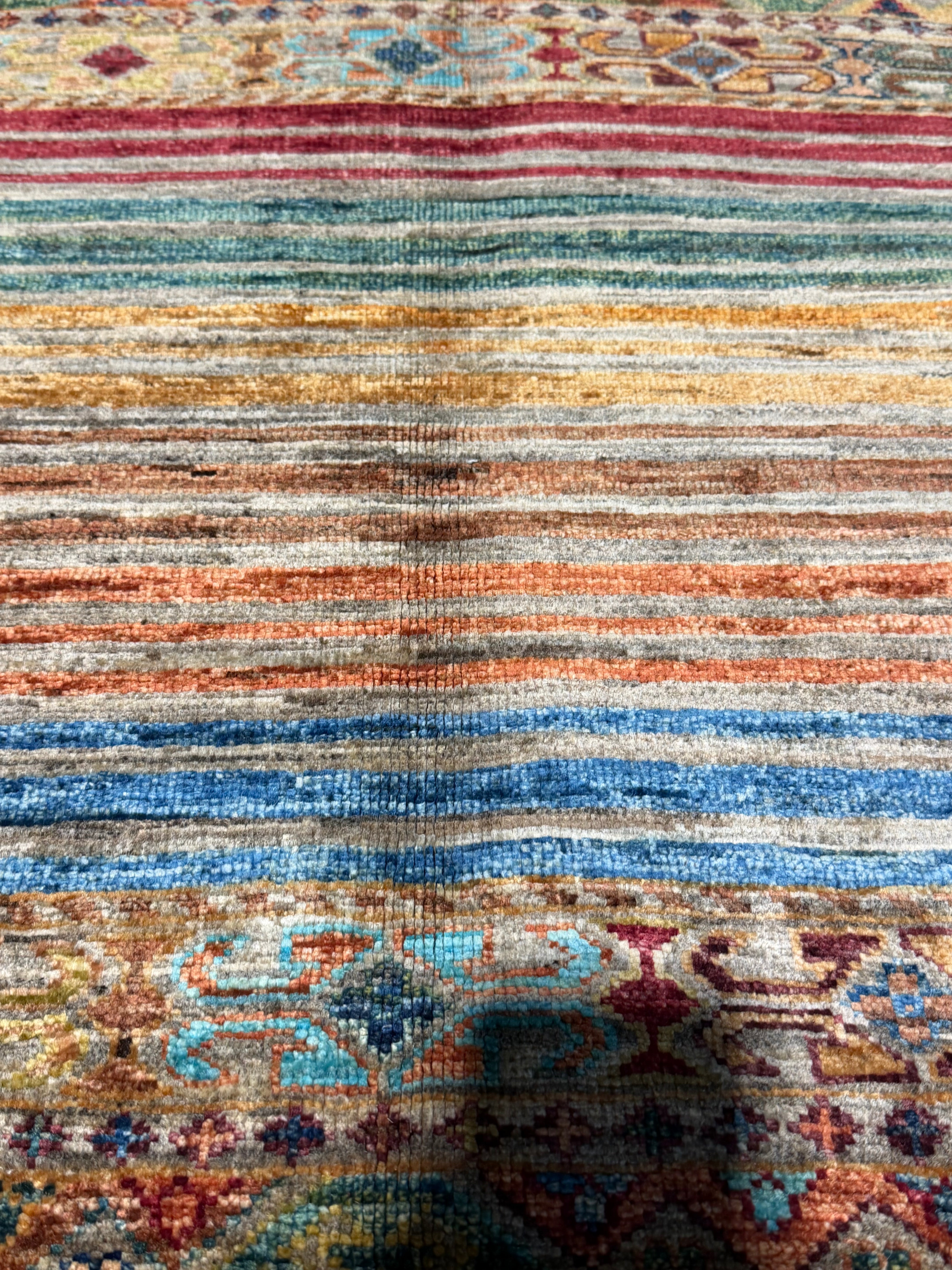 Astrid Rotenberry 2.9x3.11 Silver/Grey Afghani Khorjin Rug