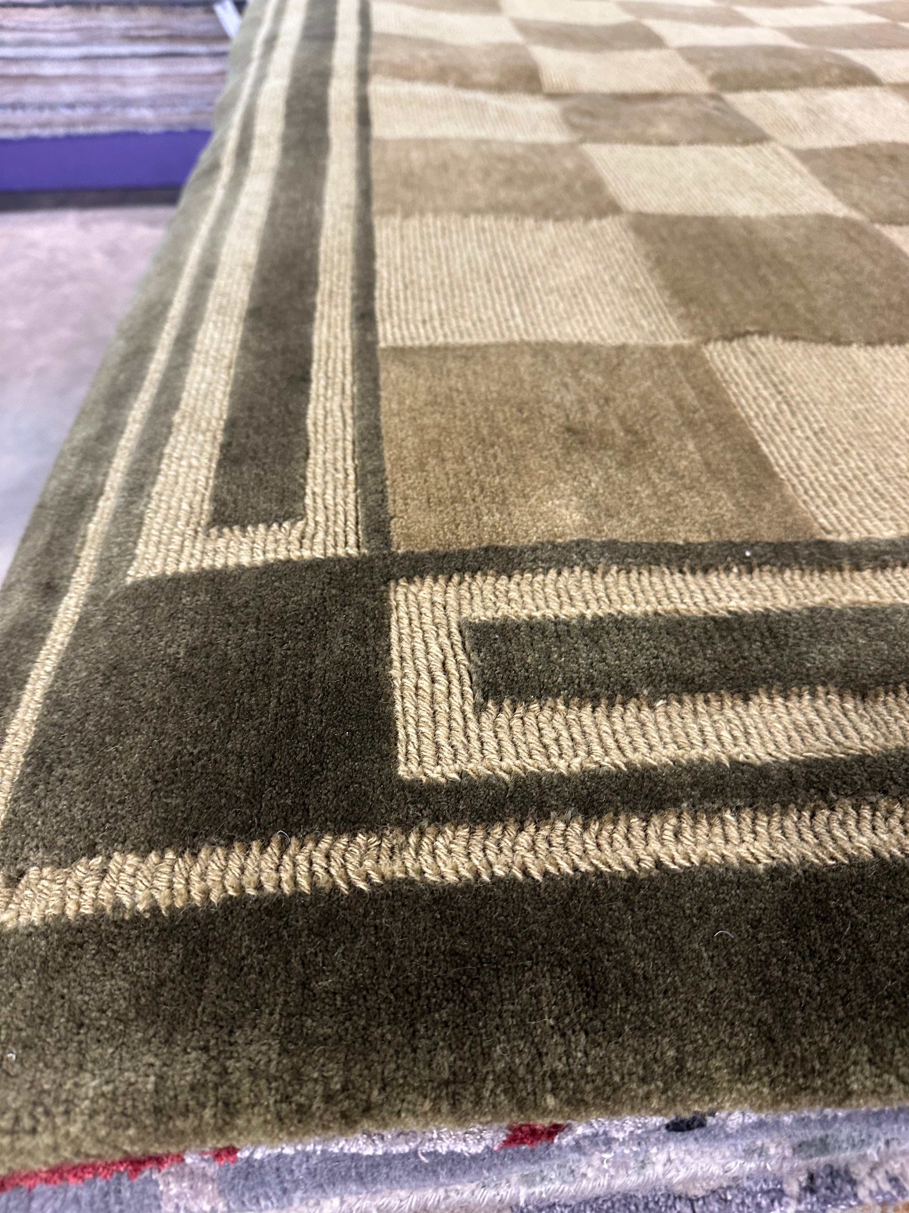 Saint Ravenal 6.3x9.1 Green Nepalese Rug - CLEARANCE 30% off
