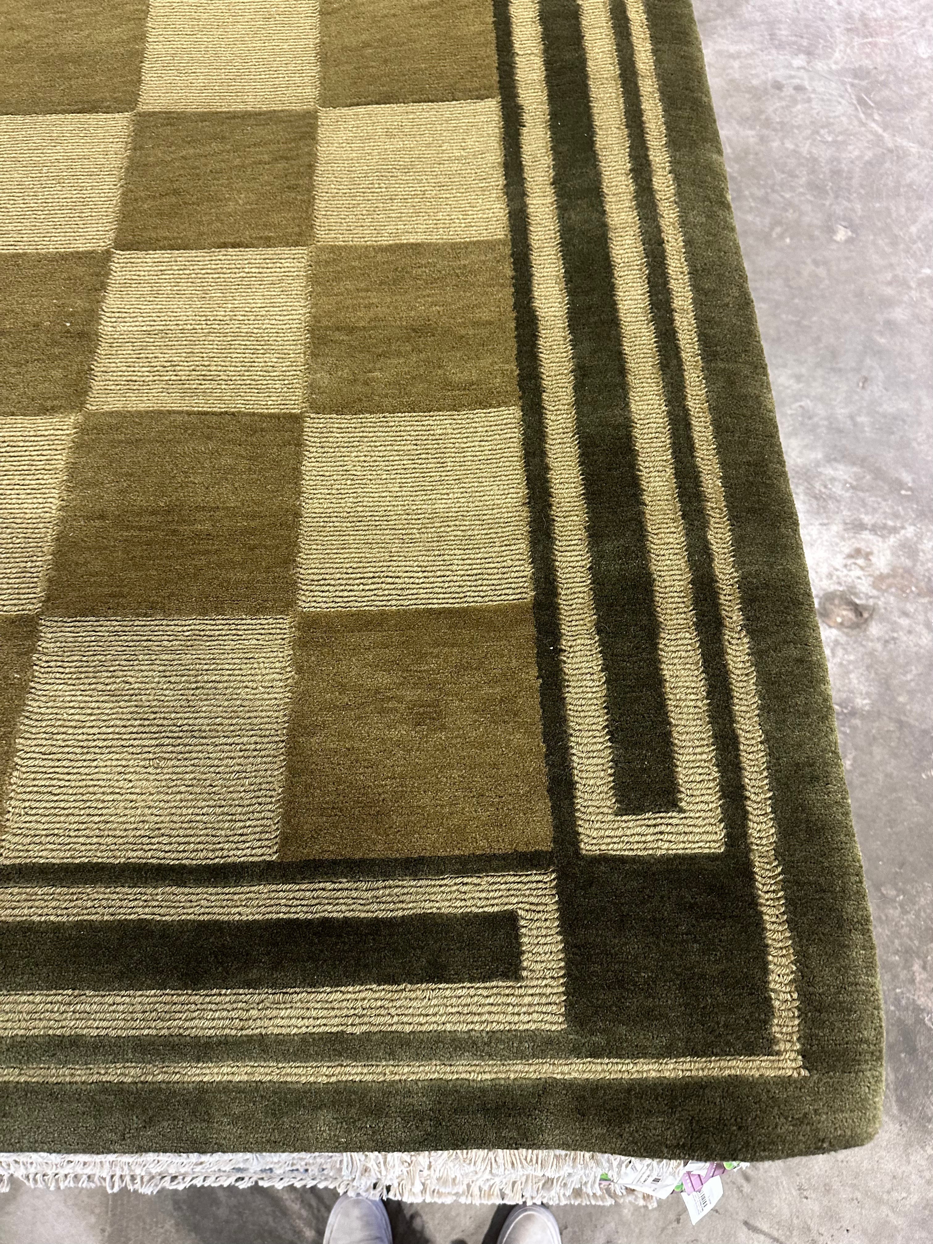Saint Ravenal 6.3x9.1 Green Nepalese Rug - CLEARANCE 30% off