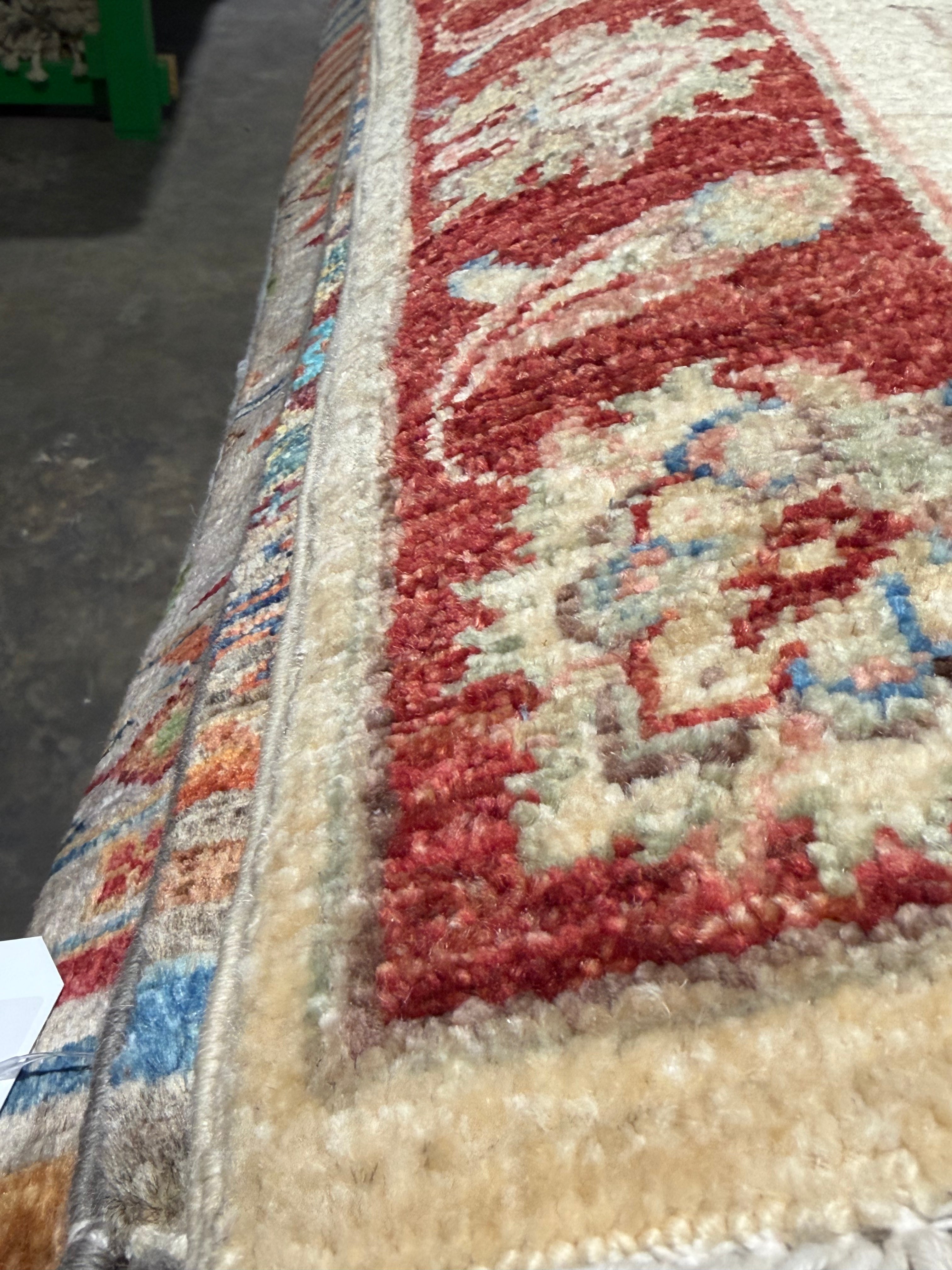 Alice 2.7x4.1 Red Afghani Ziegler Rug