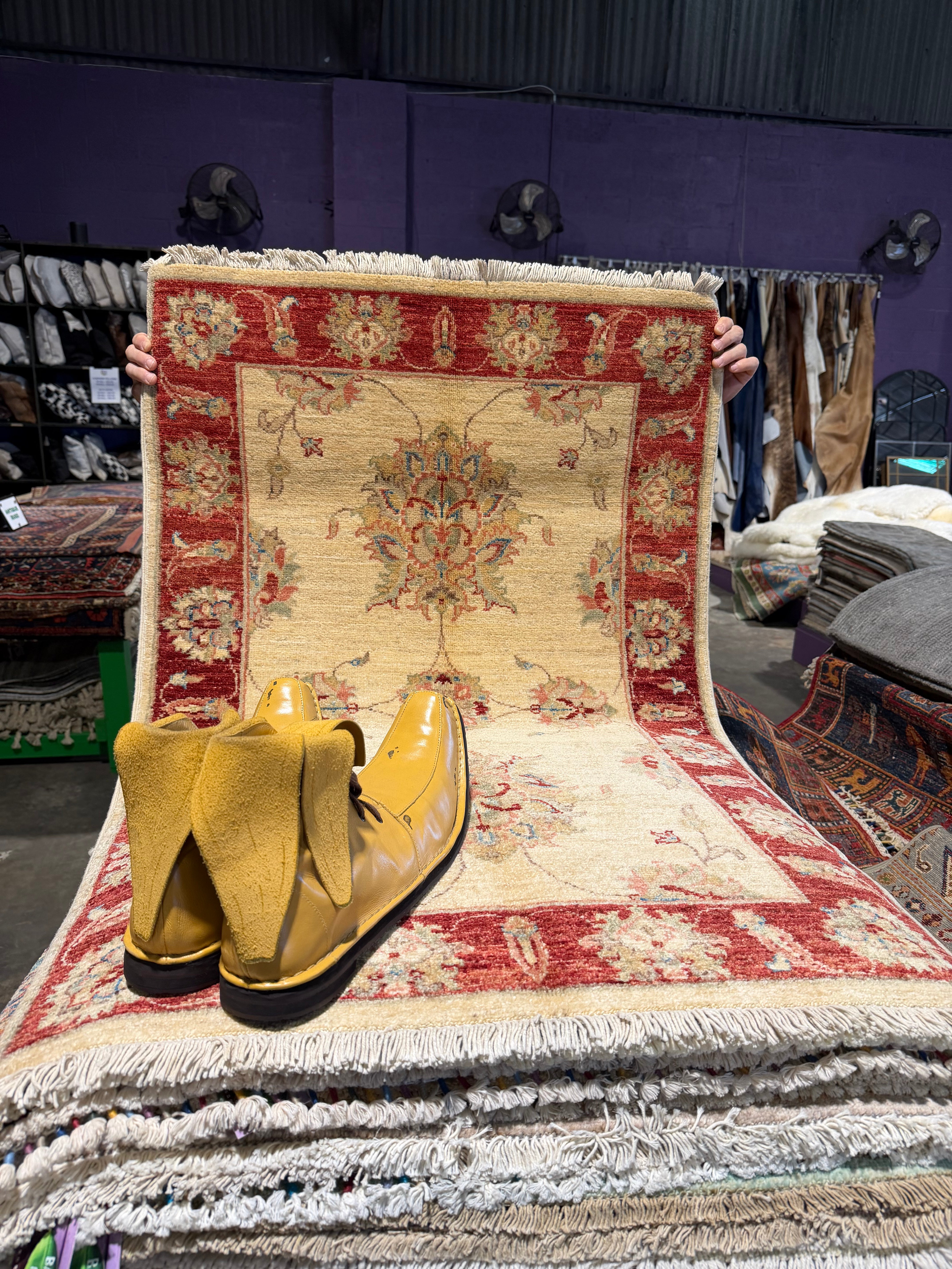 Alice 2.7x4.1 Red Afghani Ziegler Rug