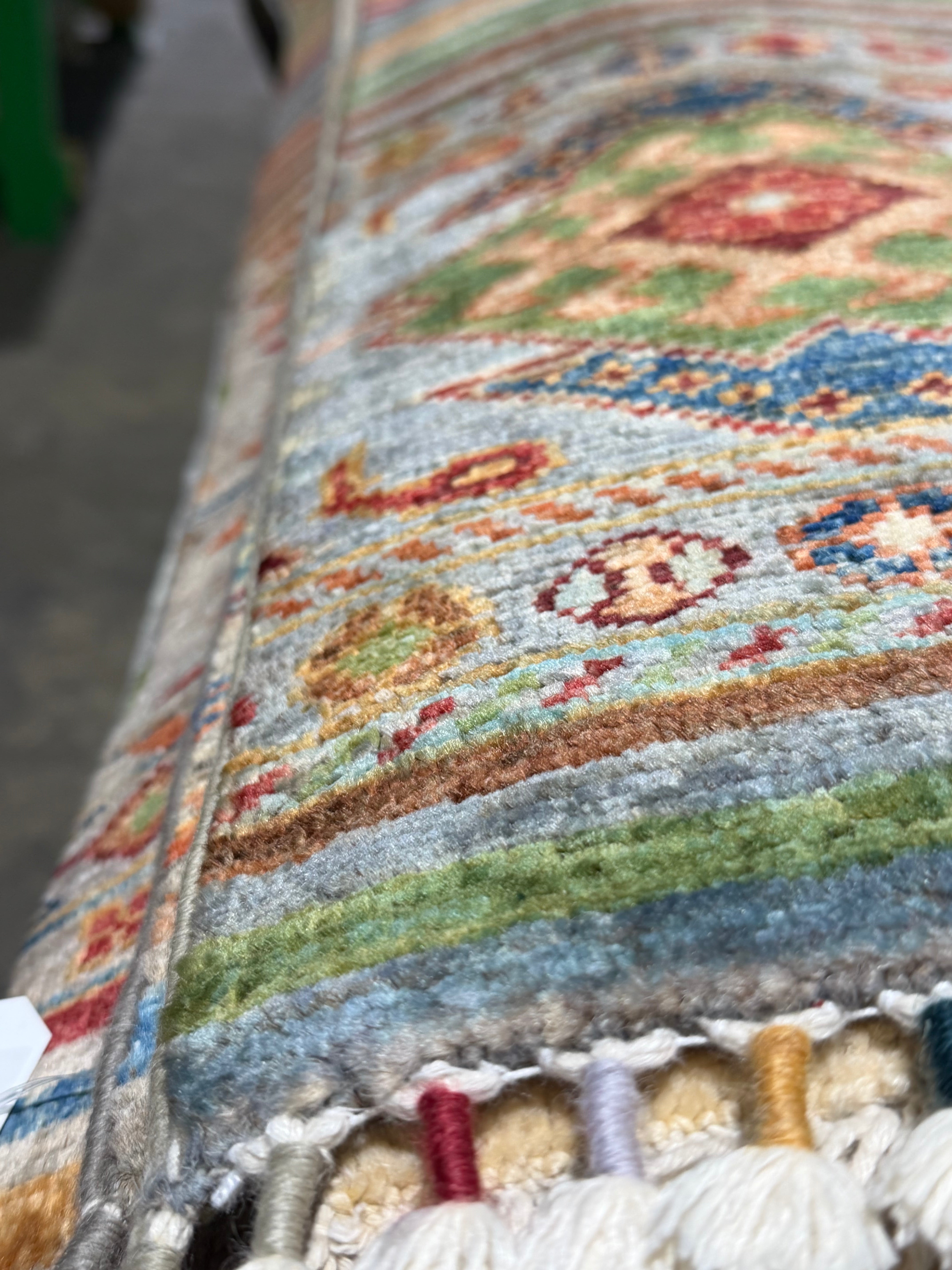 Meredith Marks 2.8x4.5 Silver/Grey Afghani Khorjin Rug