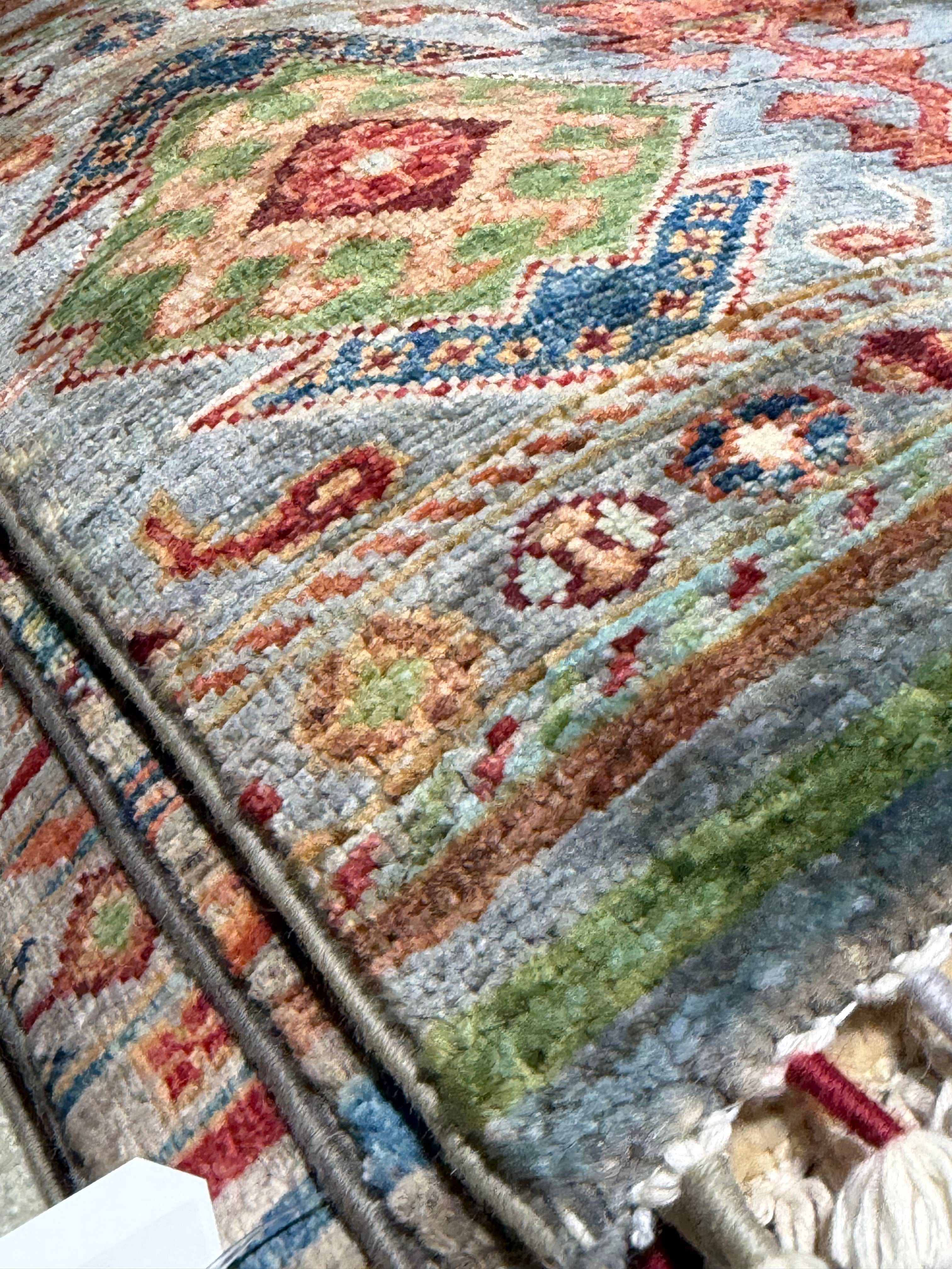 Meredith Marks 2.8x4.5 Silver/Grey Afghani Khorjin Rug