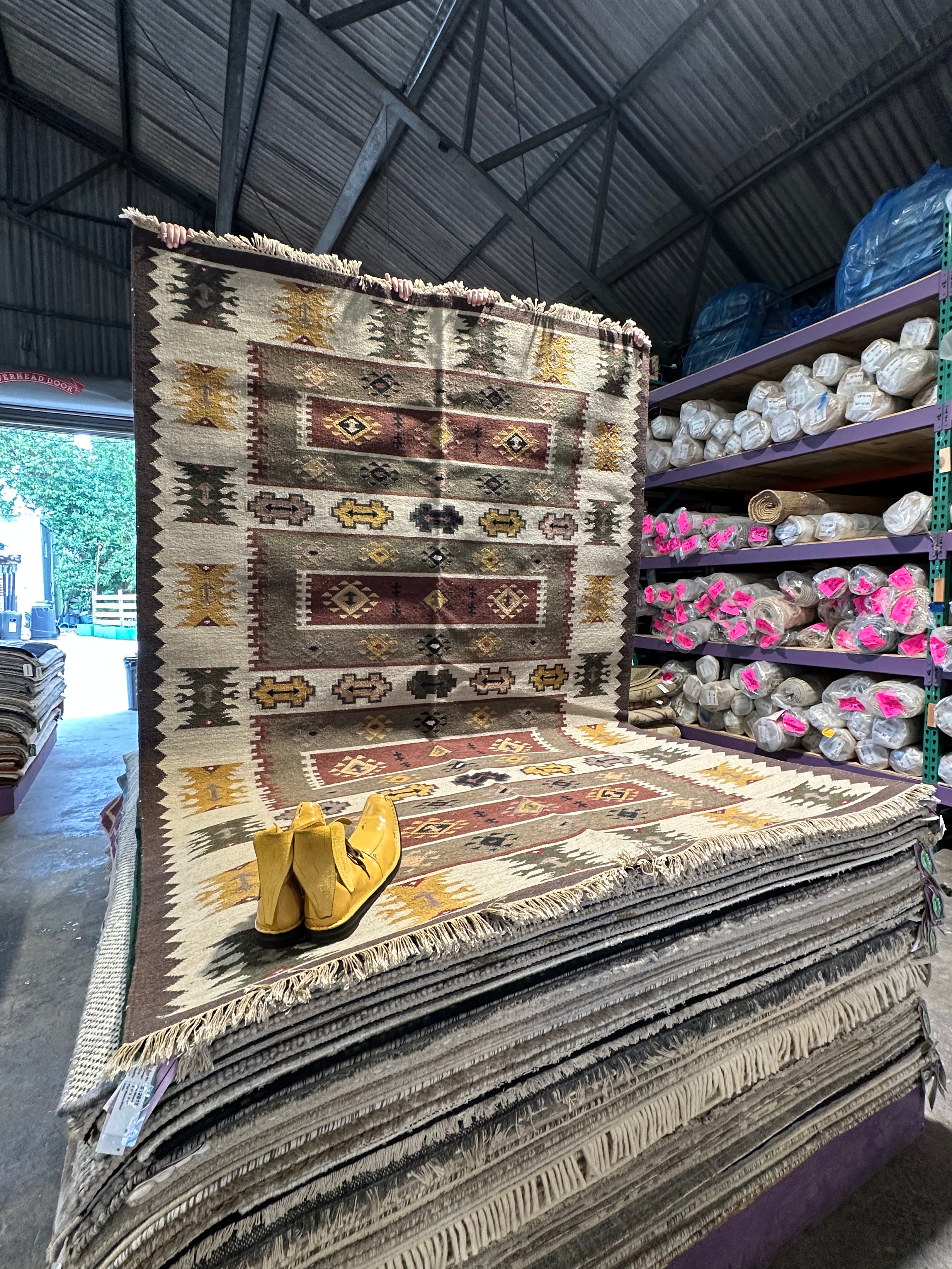 Stephen Hammond 6x9 Brown Flat Weave Rug - CLEARANCE 30% off
