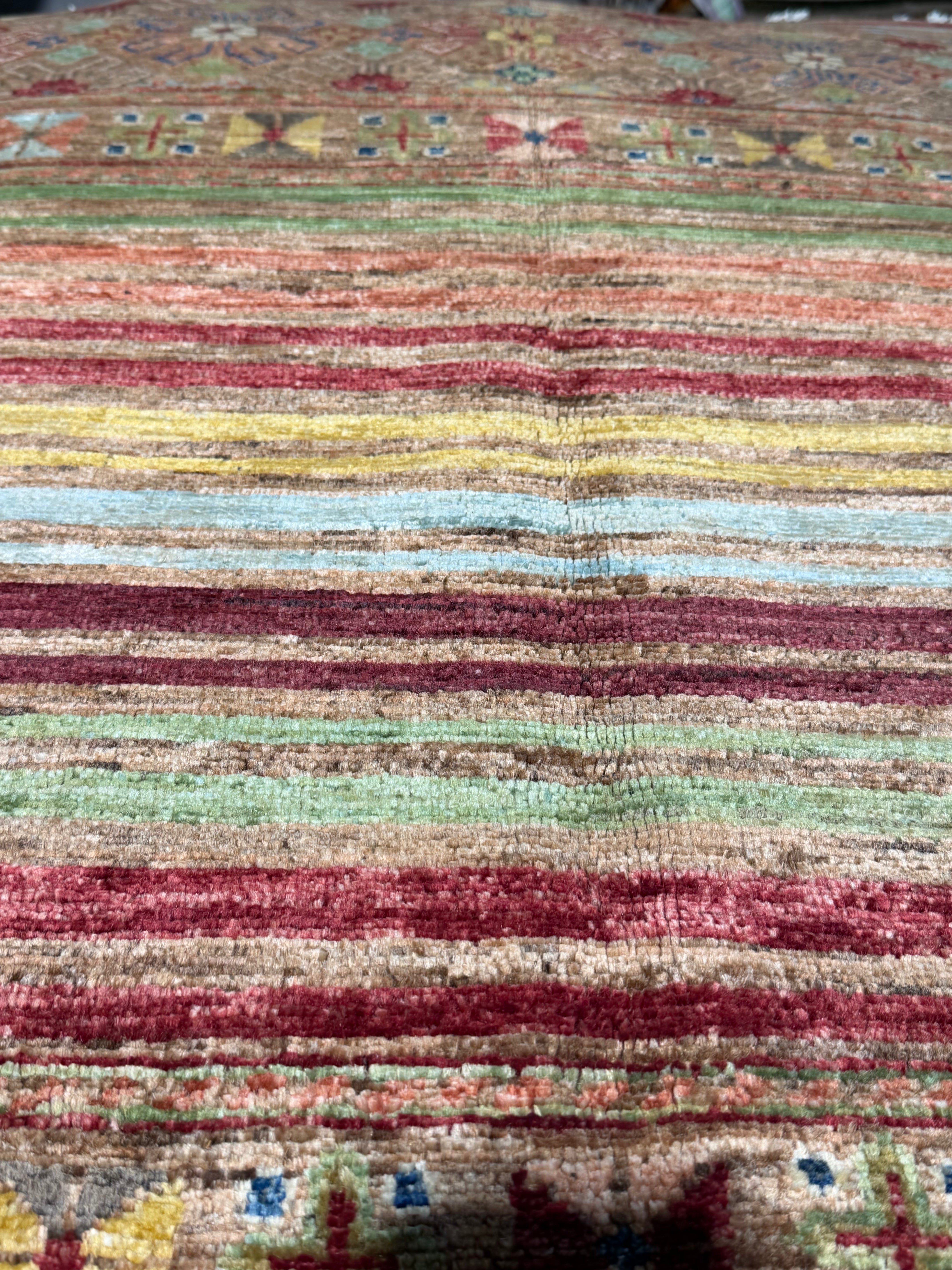Leah Merritt 2.7x4.4 Orange Afghani Khorjin Rug