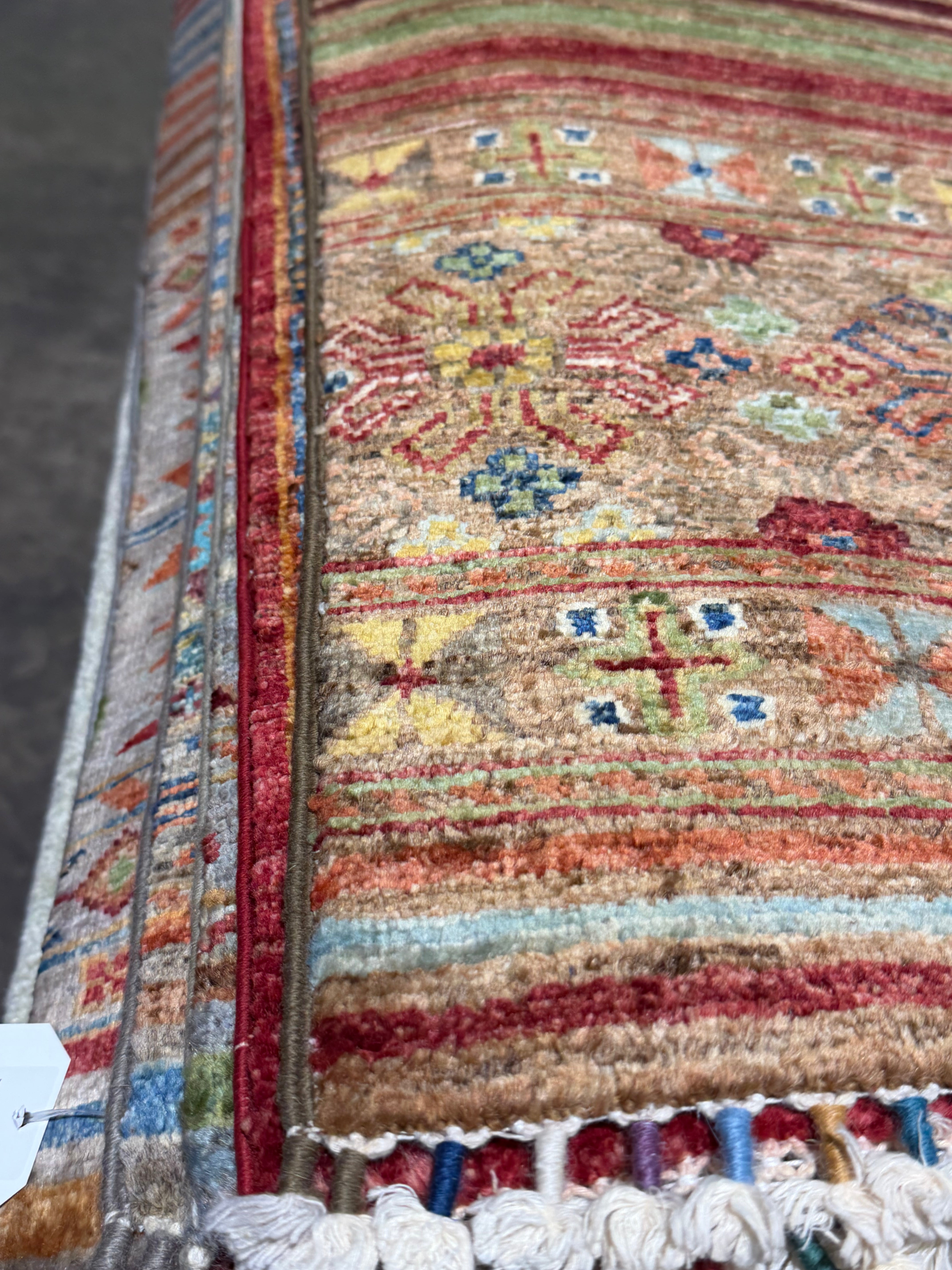 Leah Merritt 2.7x4.4 Orange Afghani Khorjin Rug