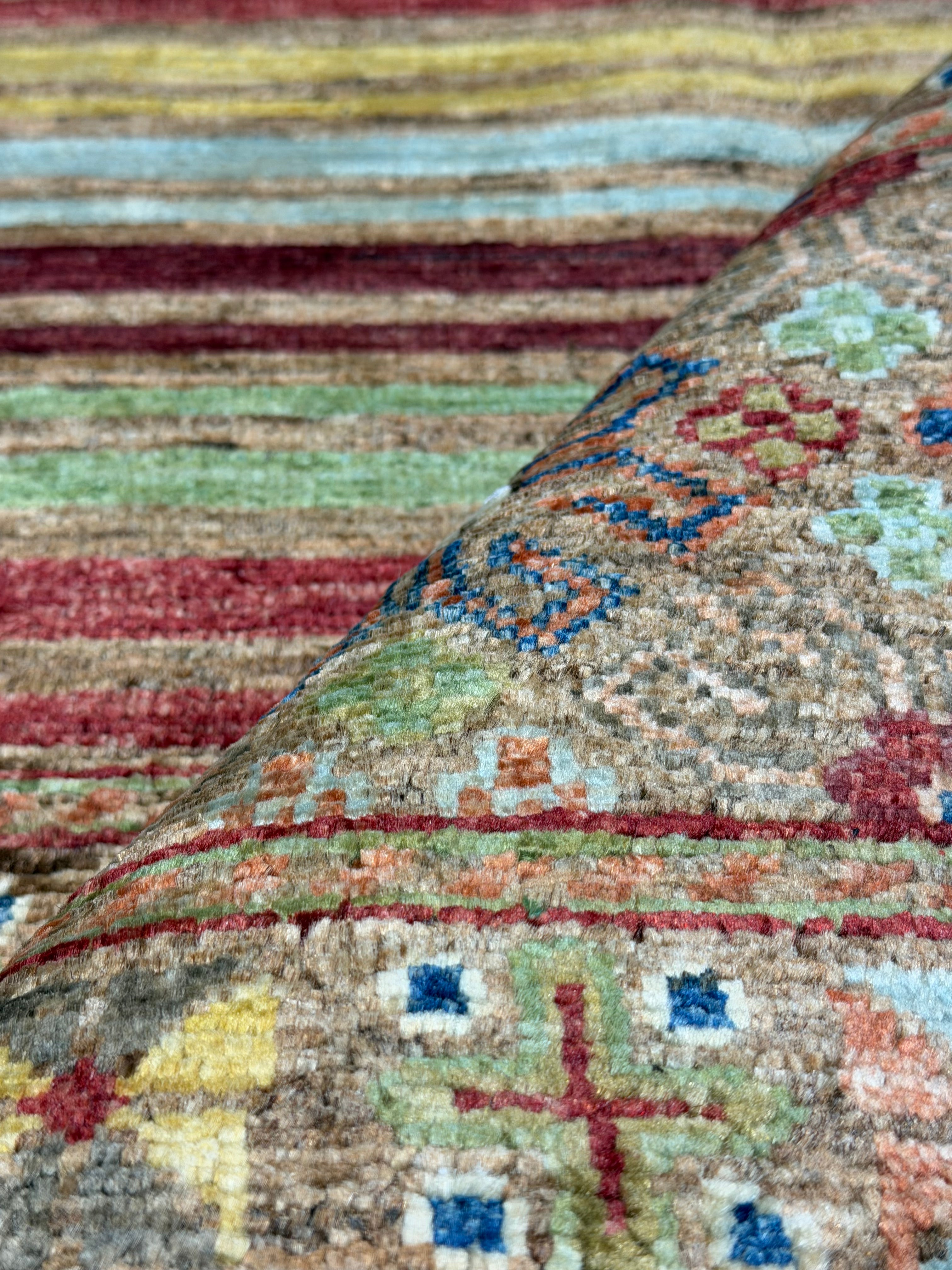 Leah Merritt 2.7x4.4 Orange Afghani Khorjin Rug