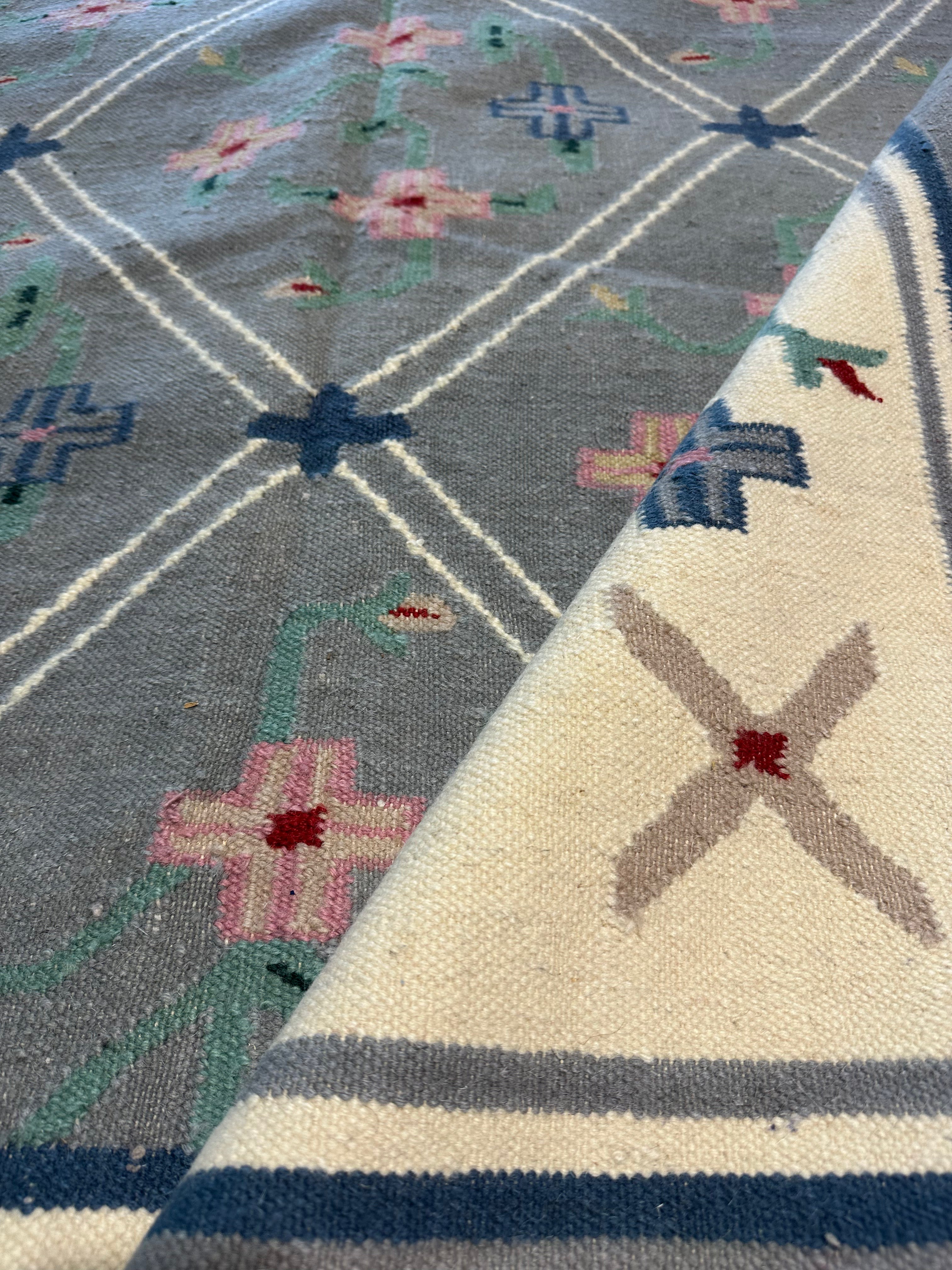 Jerry Caselano 6x9 Blue Flat Weave Rug - CLEARANCE 30% off