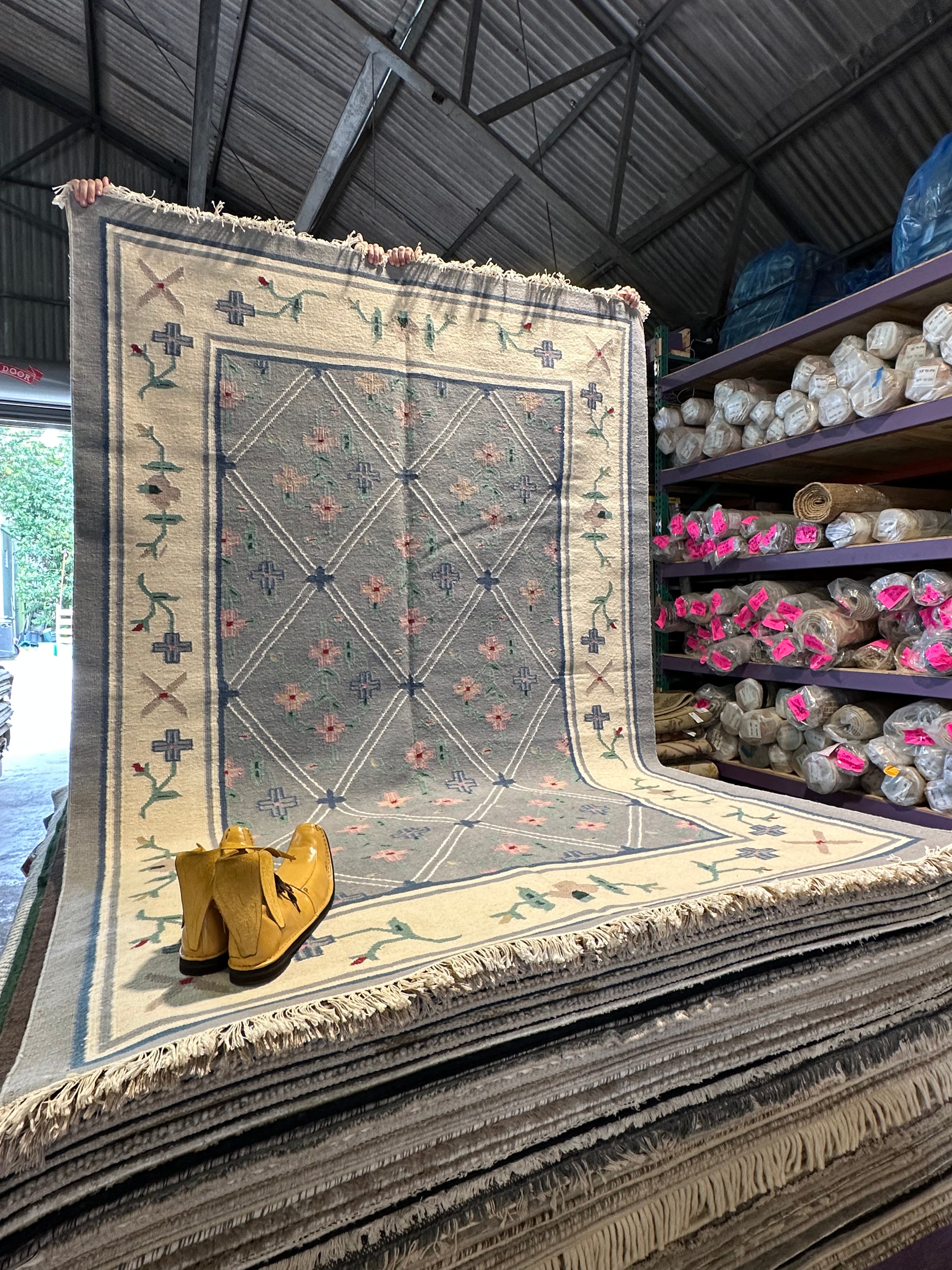 Jerry Caselano 6x9 Blue Flat Weave Rug - CLEARANCE 30% off