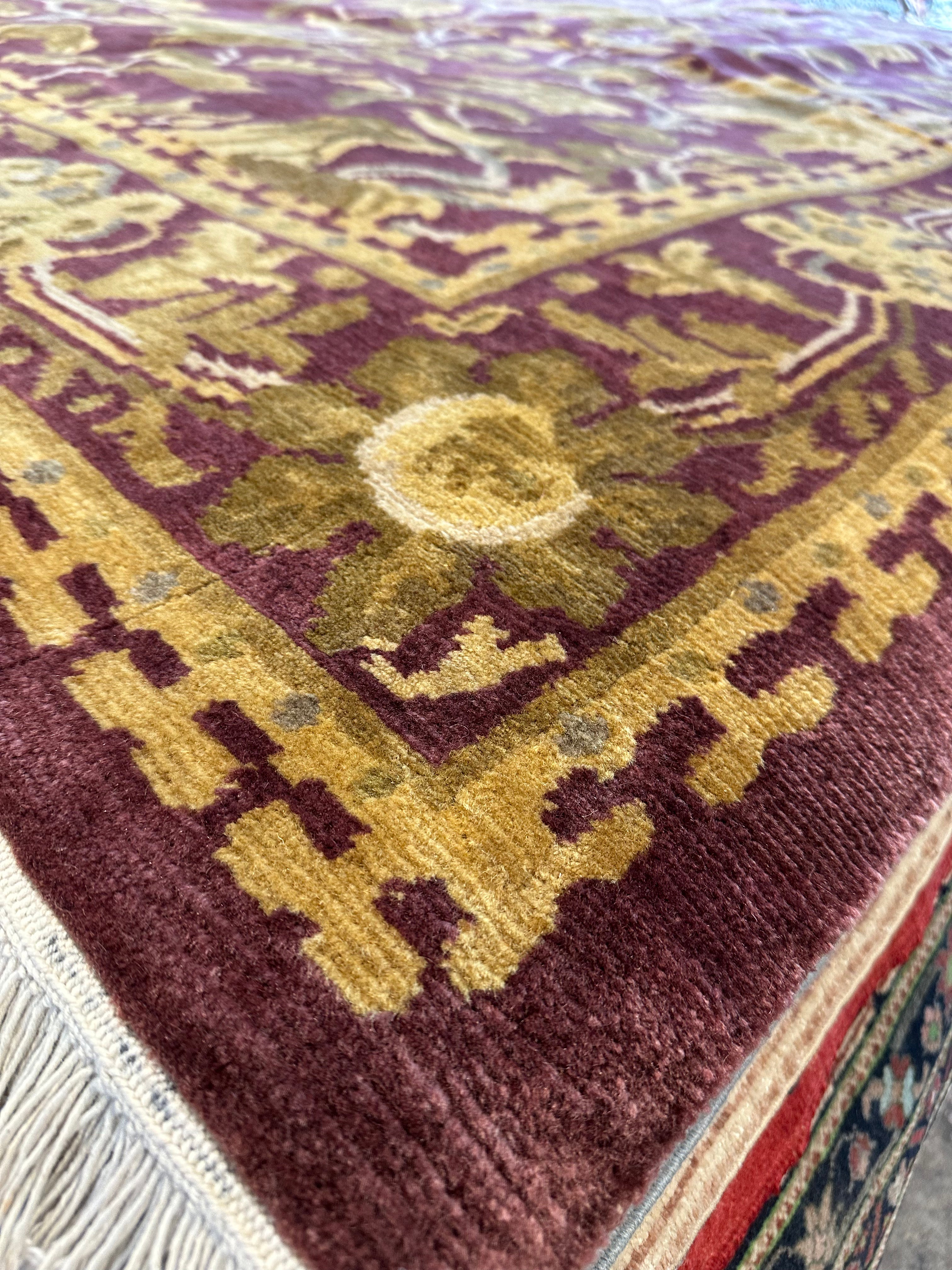 Larissa Marlort 6.1x8.8 Purple Nepalese Rug - CLEARANCE 30% off