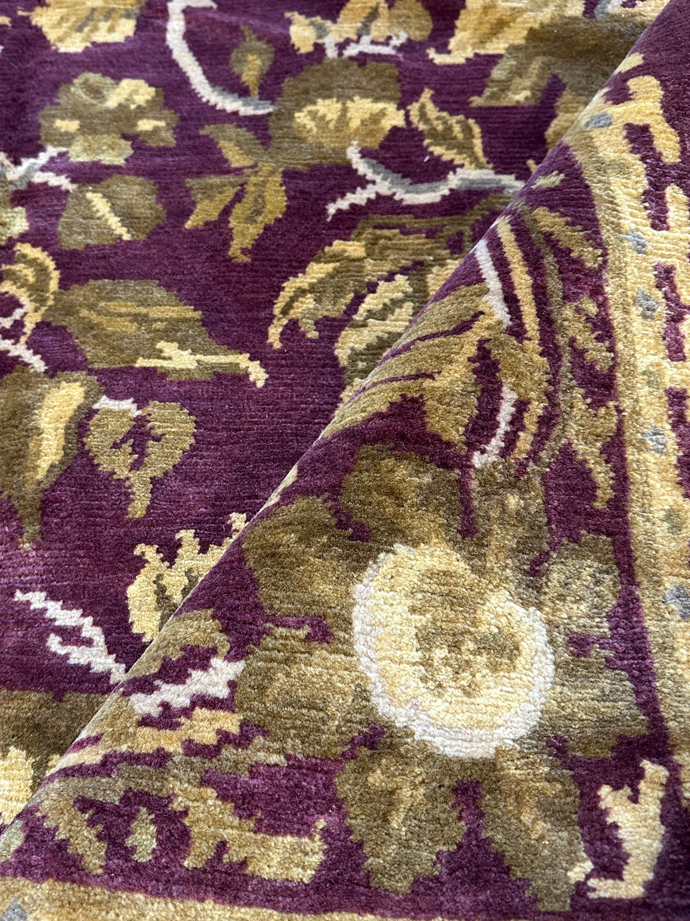 Larissa Marlort 6.1x8.8 Purple Nepalese Rug - CLEARANCE 30% off