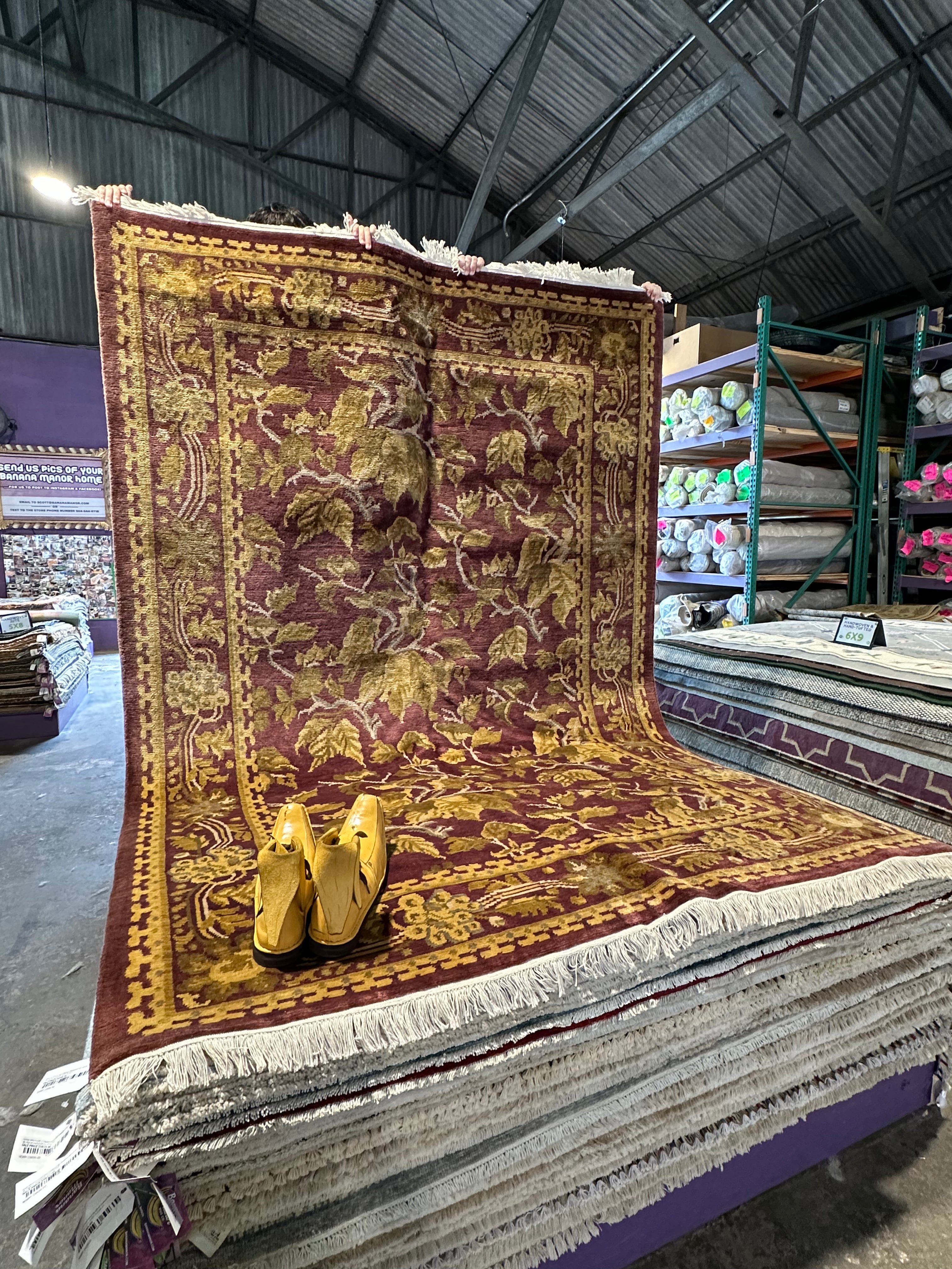 Larissa Marlort 6.1x8.8 Purple Nepalese Rug - CLEARANCE 30% off