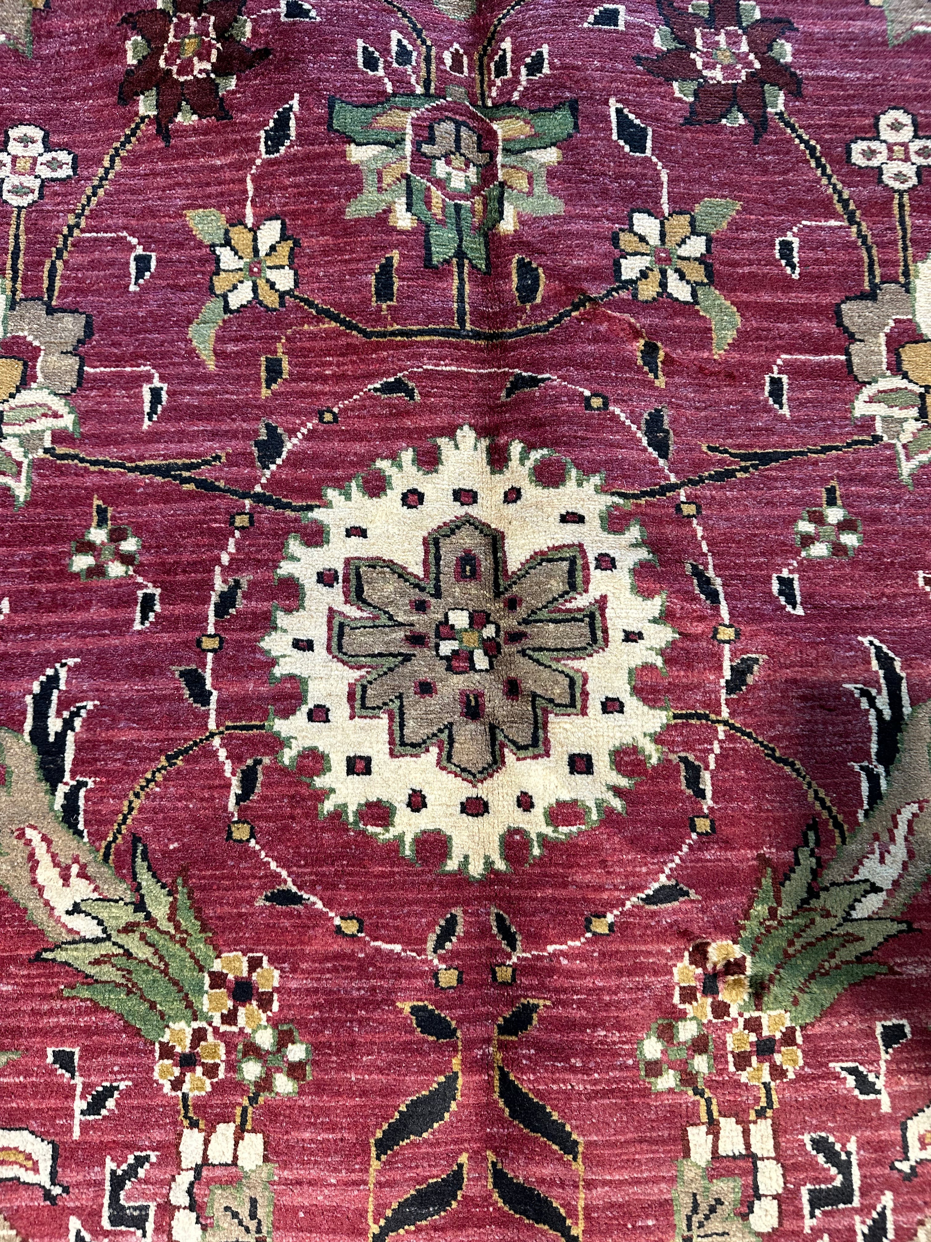 Heidi Marnhout 6x8.9 Burgundy Lawrence Rug - CLEARANCE 30% off