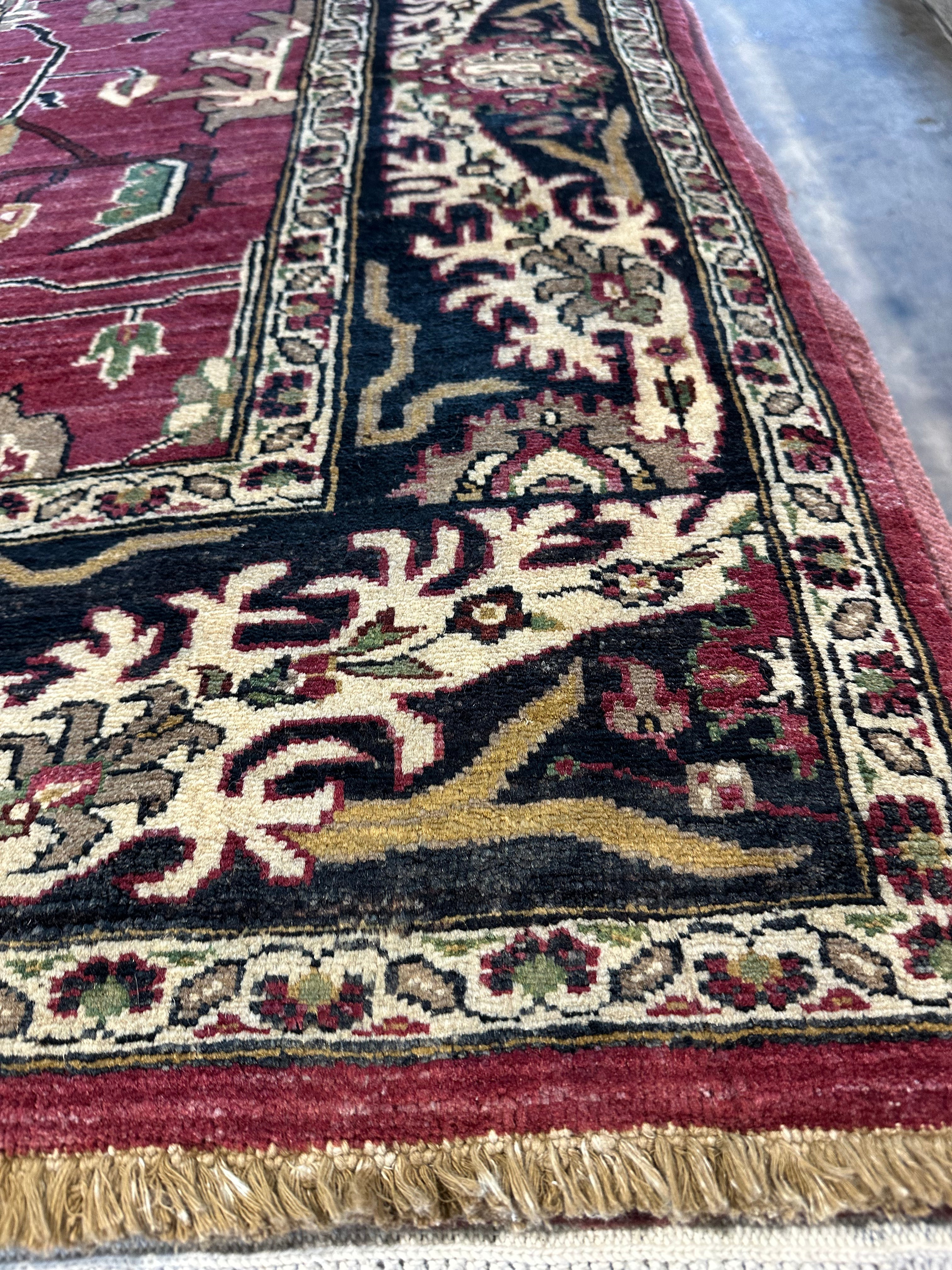 Heidi Marnhout 6x8.9 Burgundy Lawrence Rug - CLEARANCE 30% off