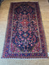 Antique Persian Village Hamadan Pink and Blue Rug 5.3x9.7