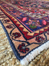 Antique Persian Village Hamadan Pink and Blue Rug 5.3x9.7