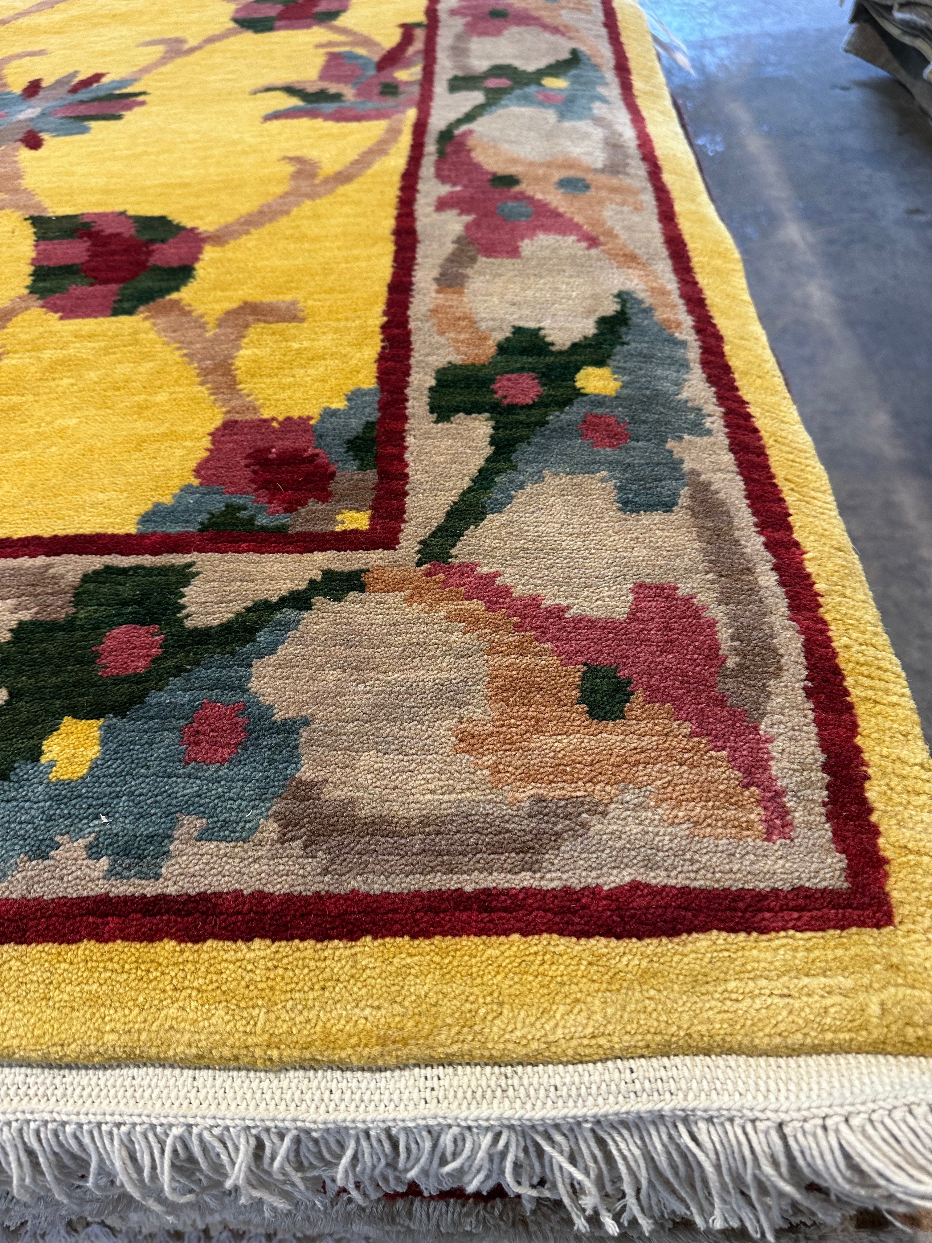 Michelle Marshall 5.8x8.9 Yellow Nepalese Rug - CLEARANCE 30% off