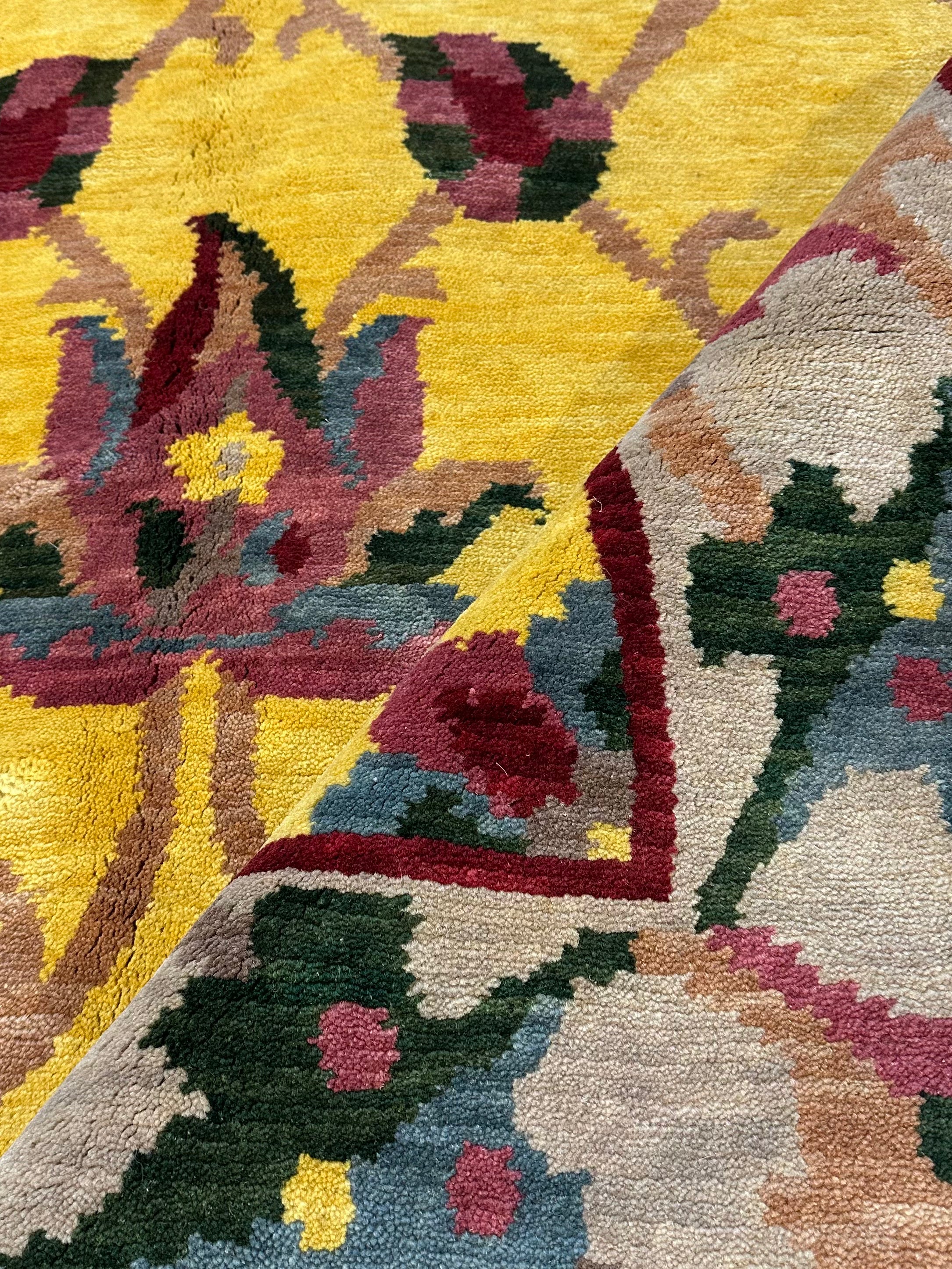 Michelle Marshall 5.8x8.9 Yellow Nepalese Rug - CLEARANCE 30% off