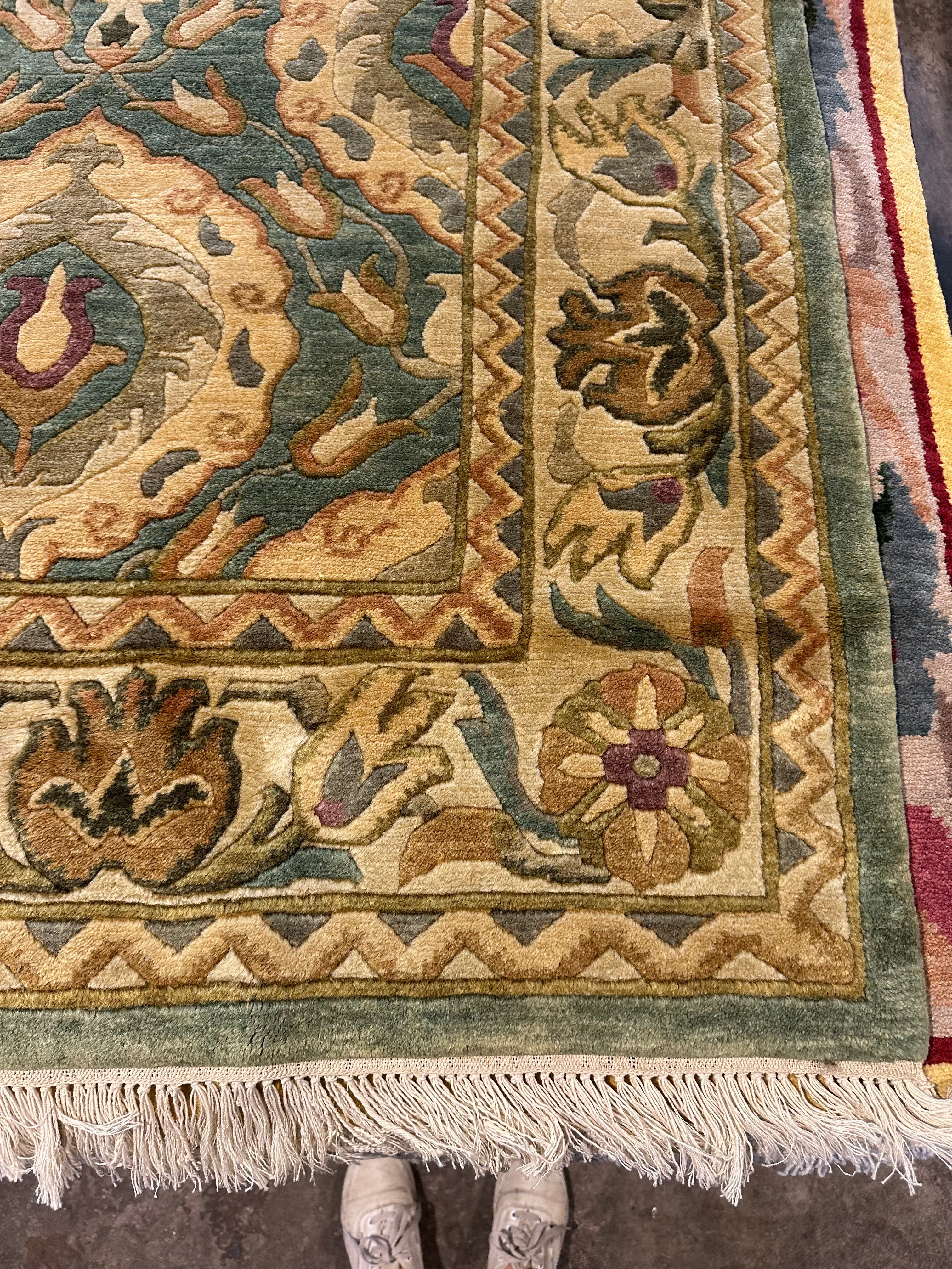 Ginny Cox 5.7x8.3 Green Nepalese Rug - CLEARANCE 30% off