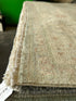 Taylor 8.1x9.7 Green and Pink Whitewashed Afghani Oushak