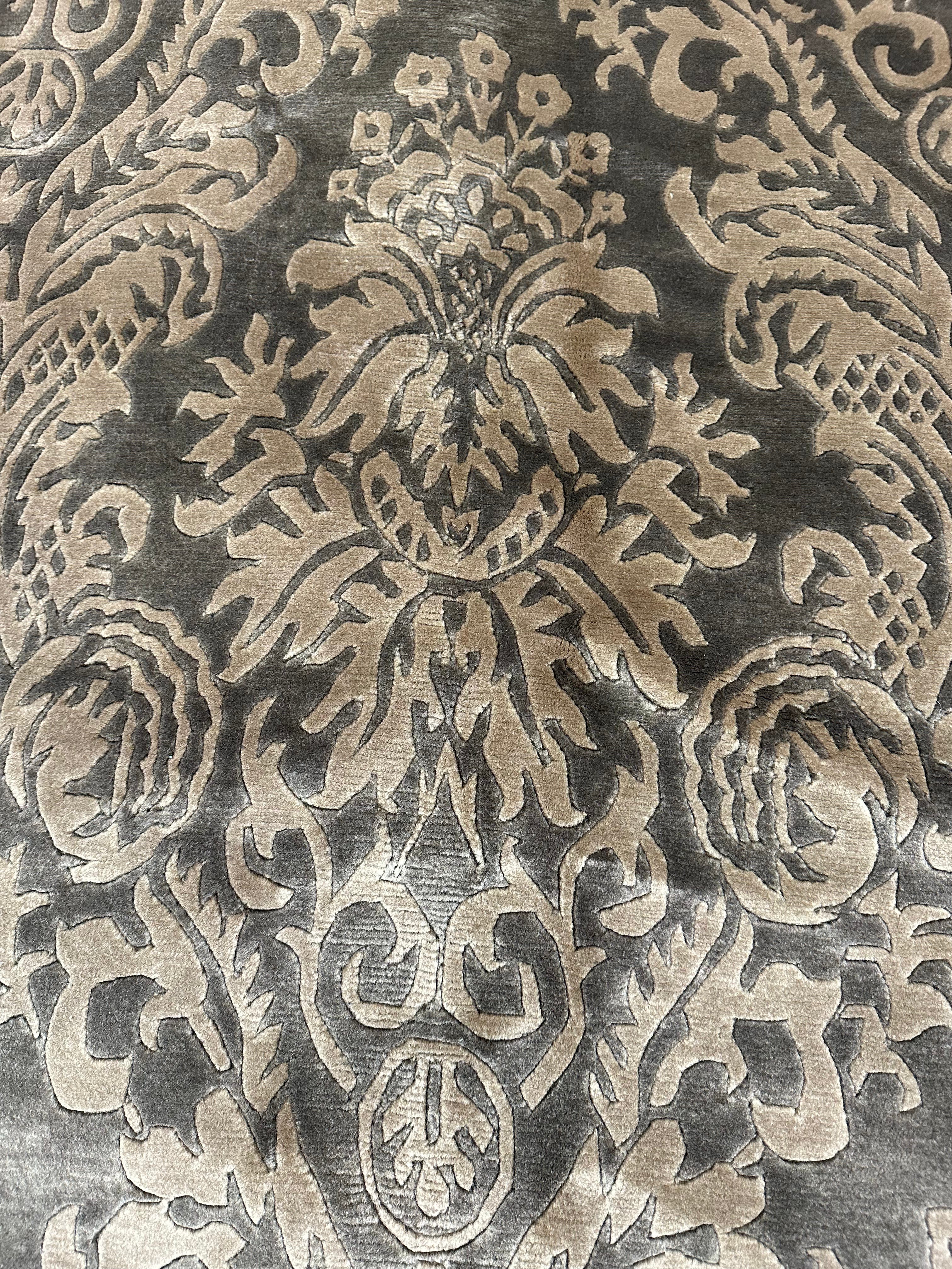 Eve Olasov 5.6x8.4 Green Nepalese Rug - CLEARANCE 30% off