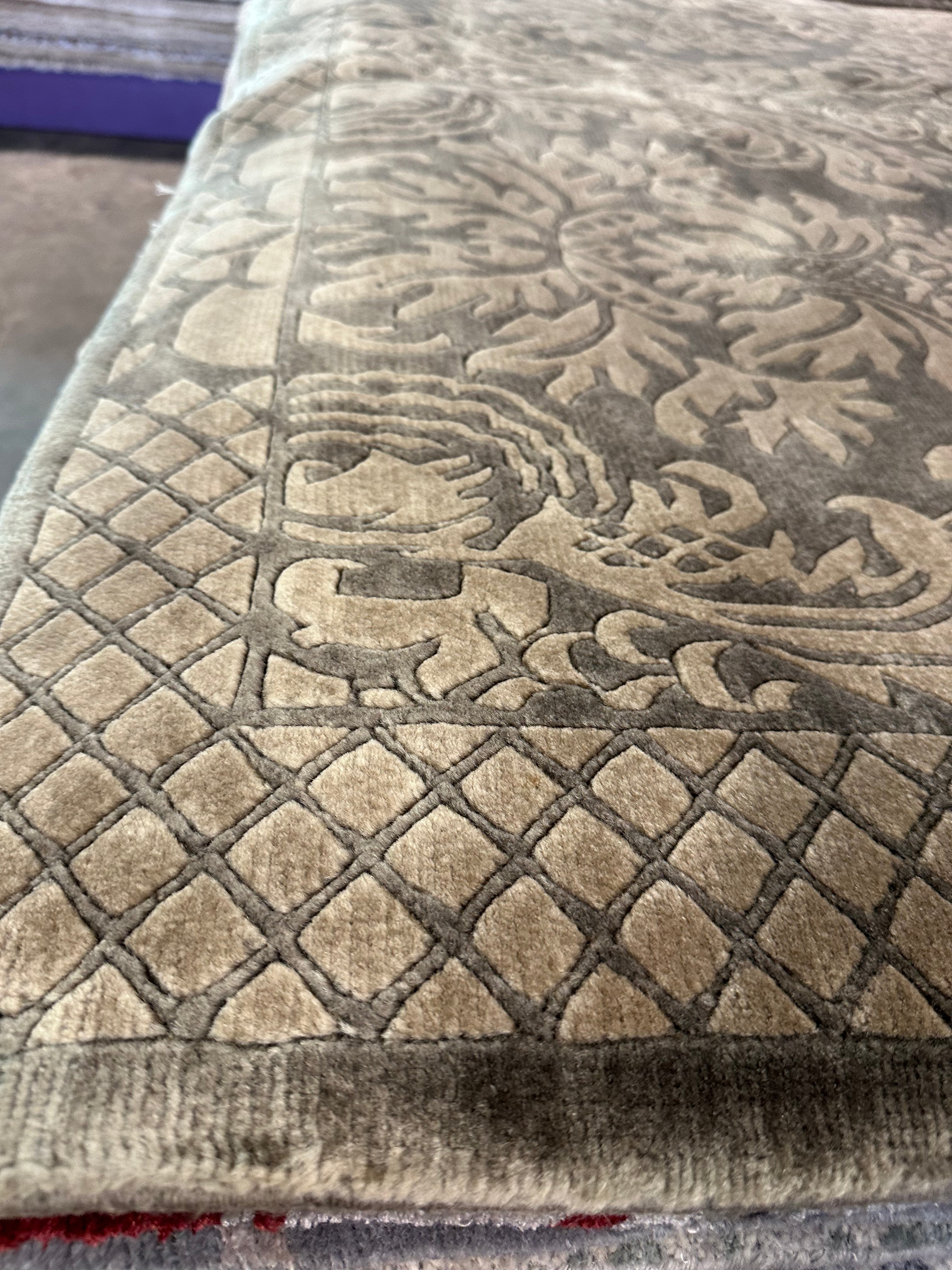 Eve Olasov 5.6x8.4 Green Nepalese Rug - CLEARANCE 30% off
