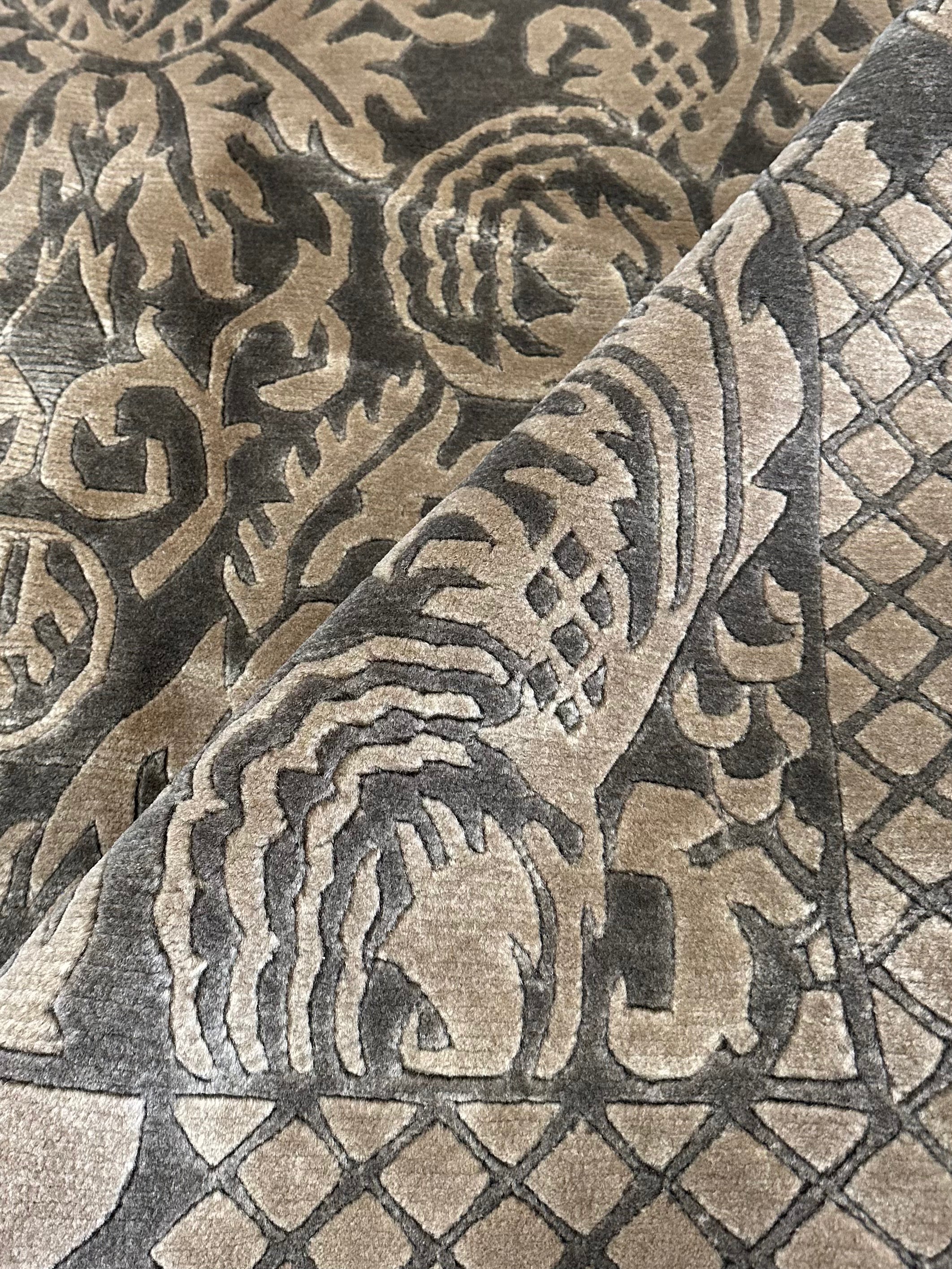 Eve Olasov 5.6x8.4 Green Nepalese Rug - CLEARANCE 30% off