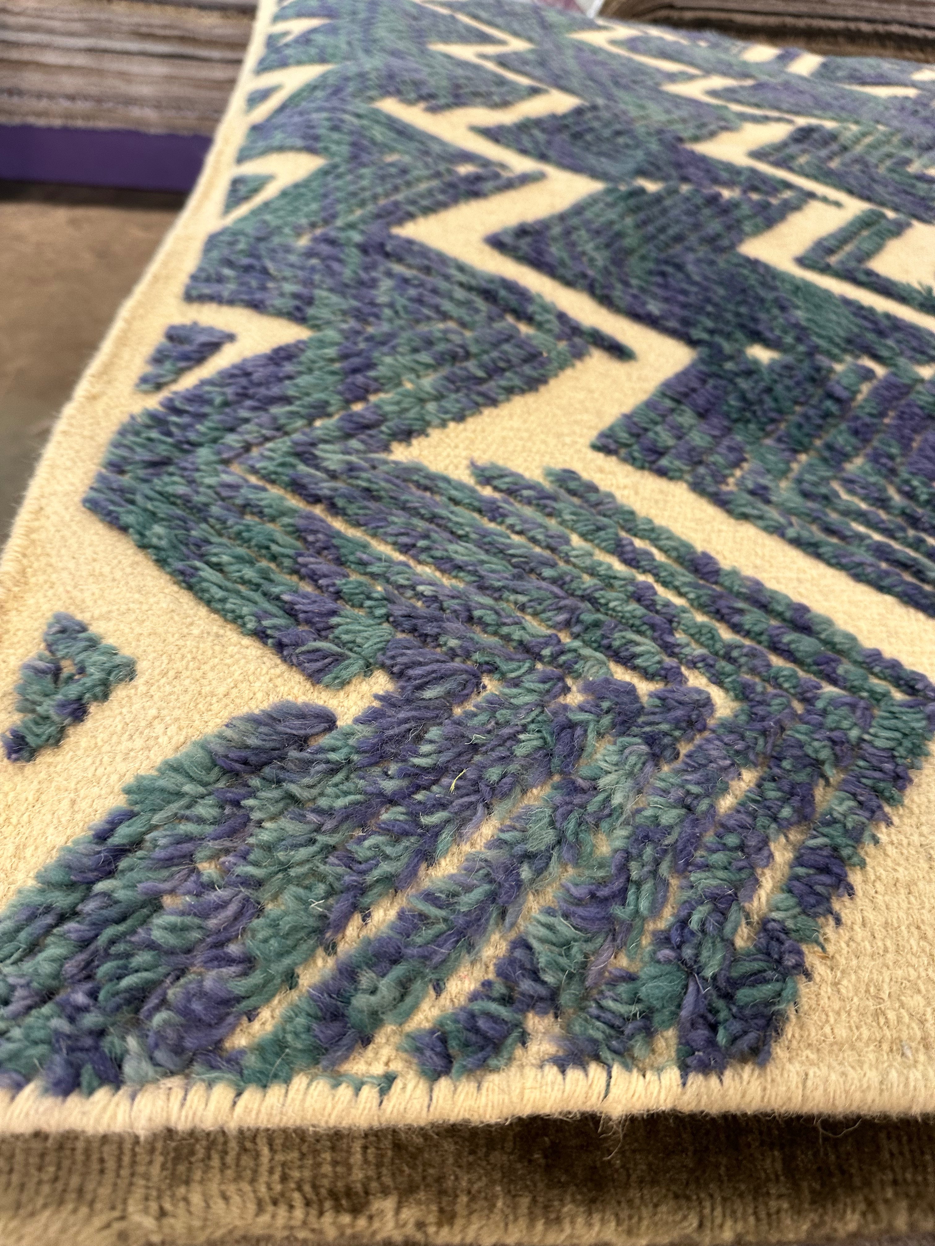 Gentry Todd 6.3x9.2 Blue Berber Rug - CLEARANCE 30% off