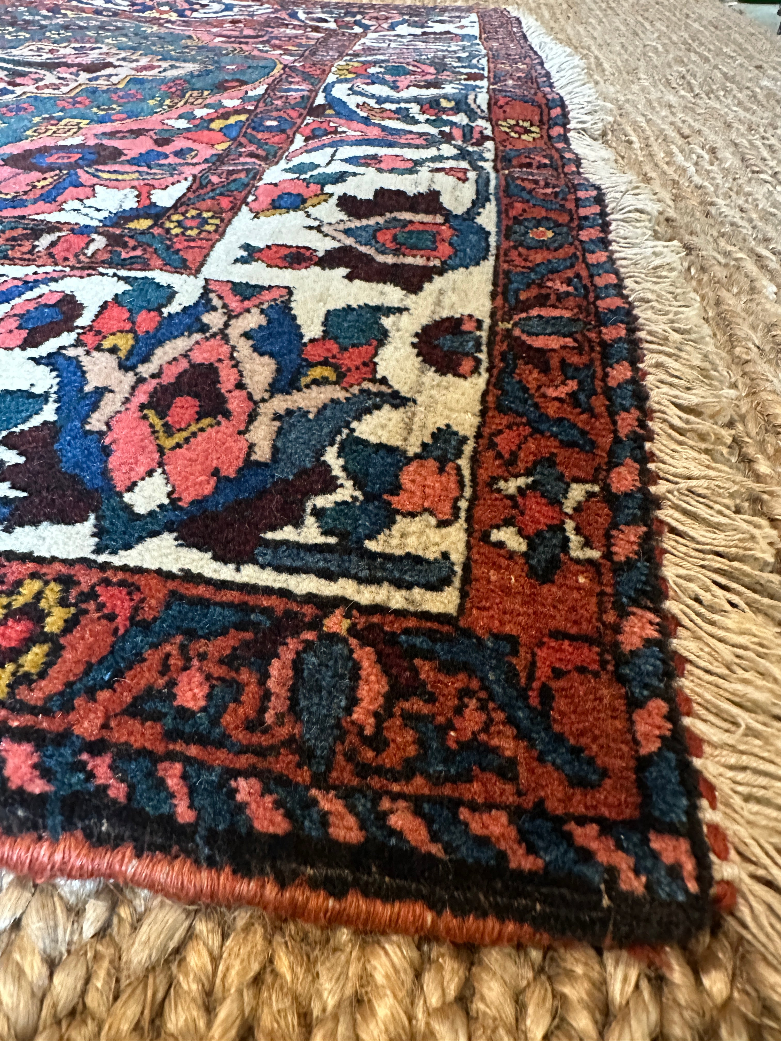 Antique 1920's West Persian Bakhtiari Rug 4.3x7