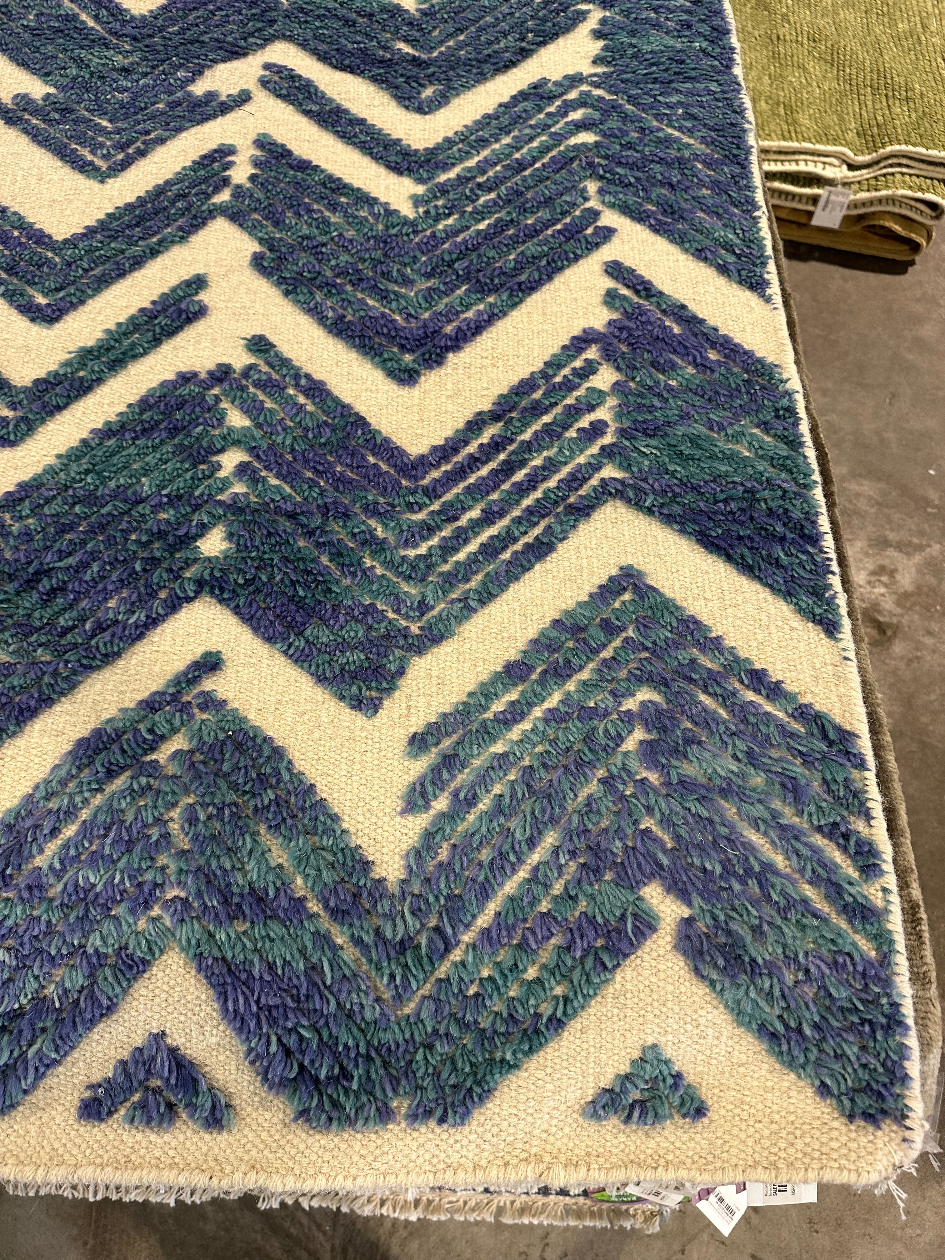 Gentry Todd 6.3x9.2 Blue Berber Rug - CLEARANCE 30% off