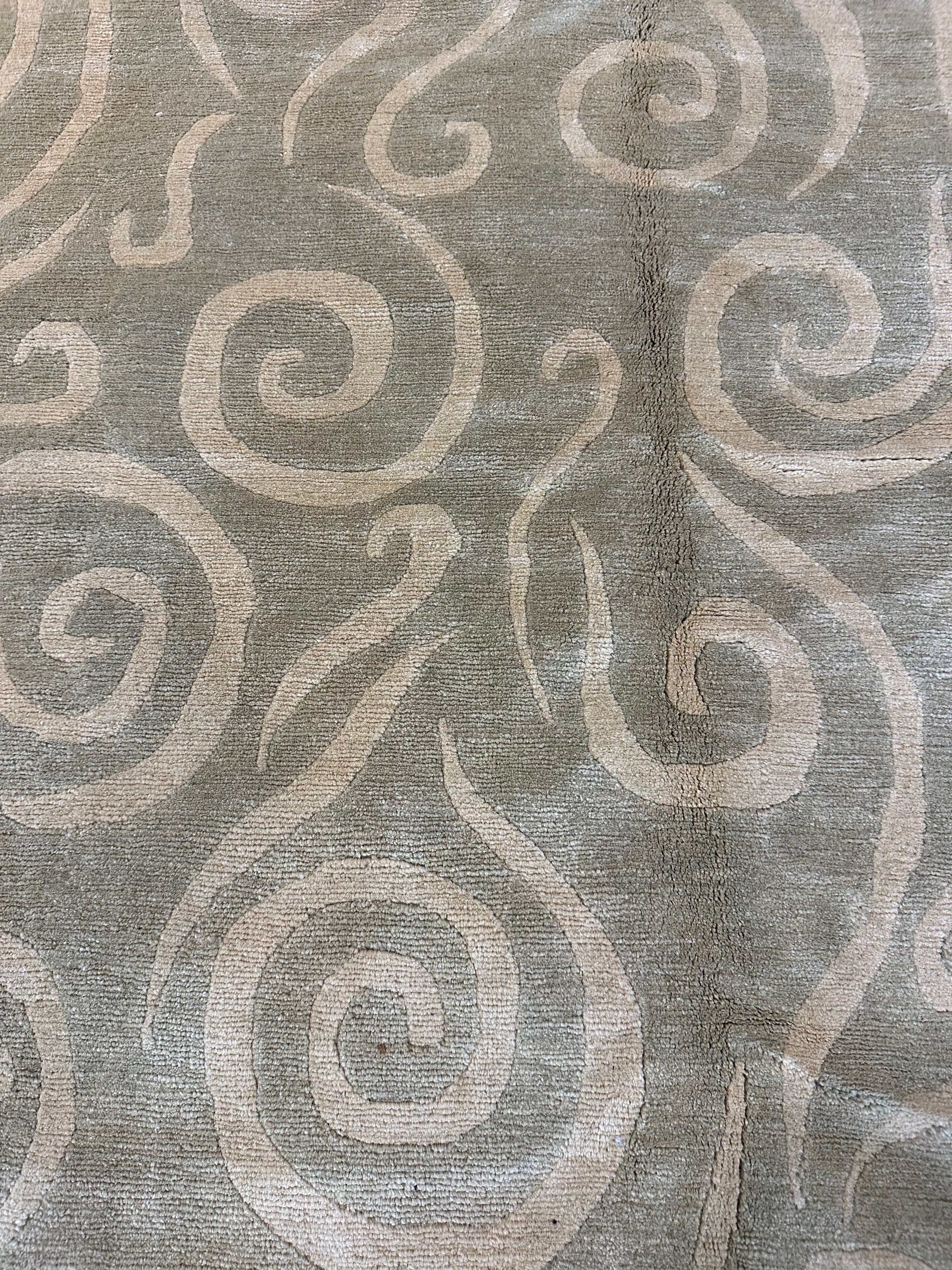 Zachary Dennis 6.1x8.9 Green Nepalese Rug - CLEARANCE 30% off