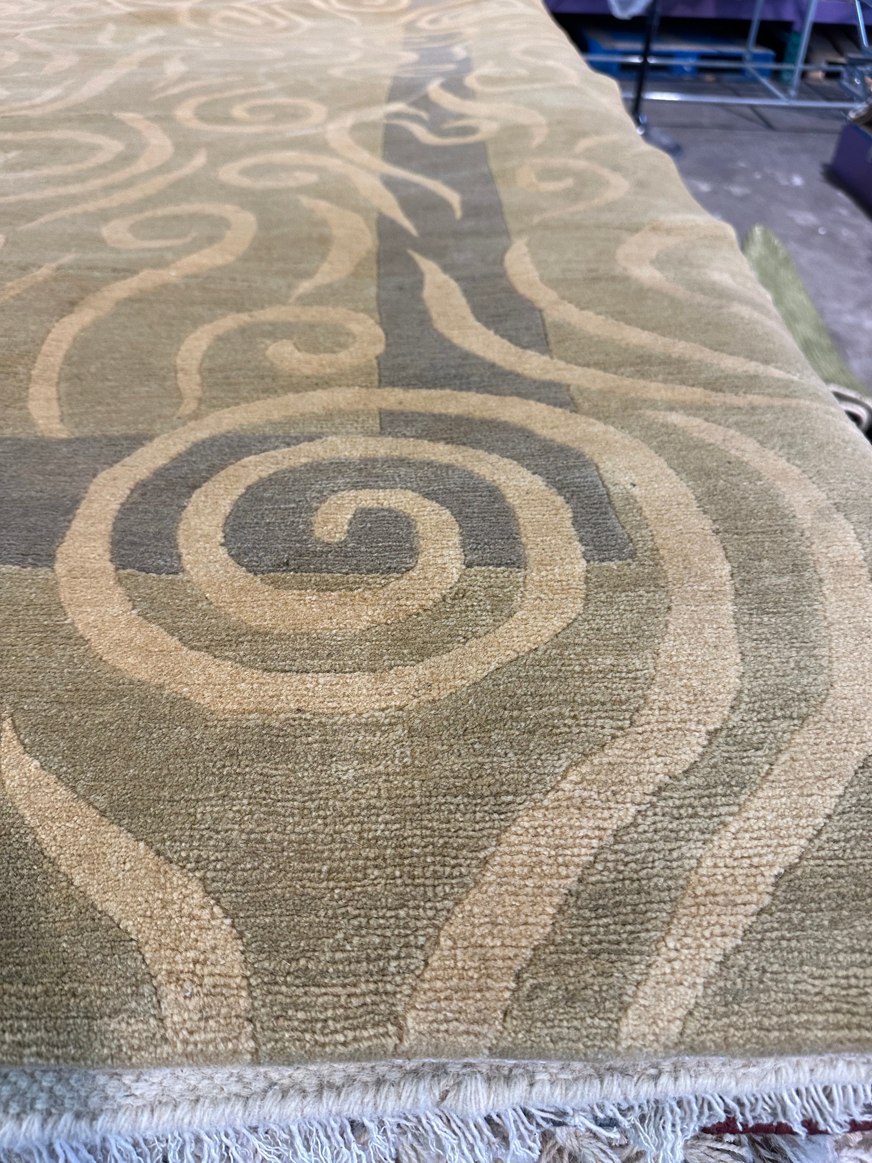 Zachary Dennis 6.1x8.9 Green Nepalese Rug - CLEARANCE 30% off