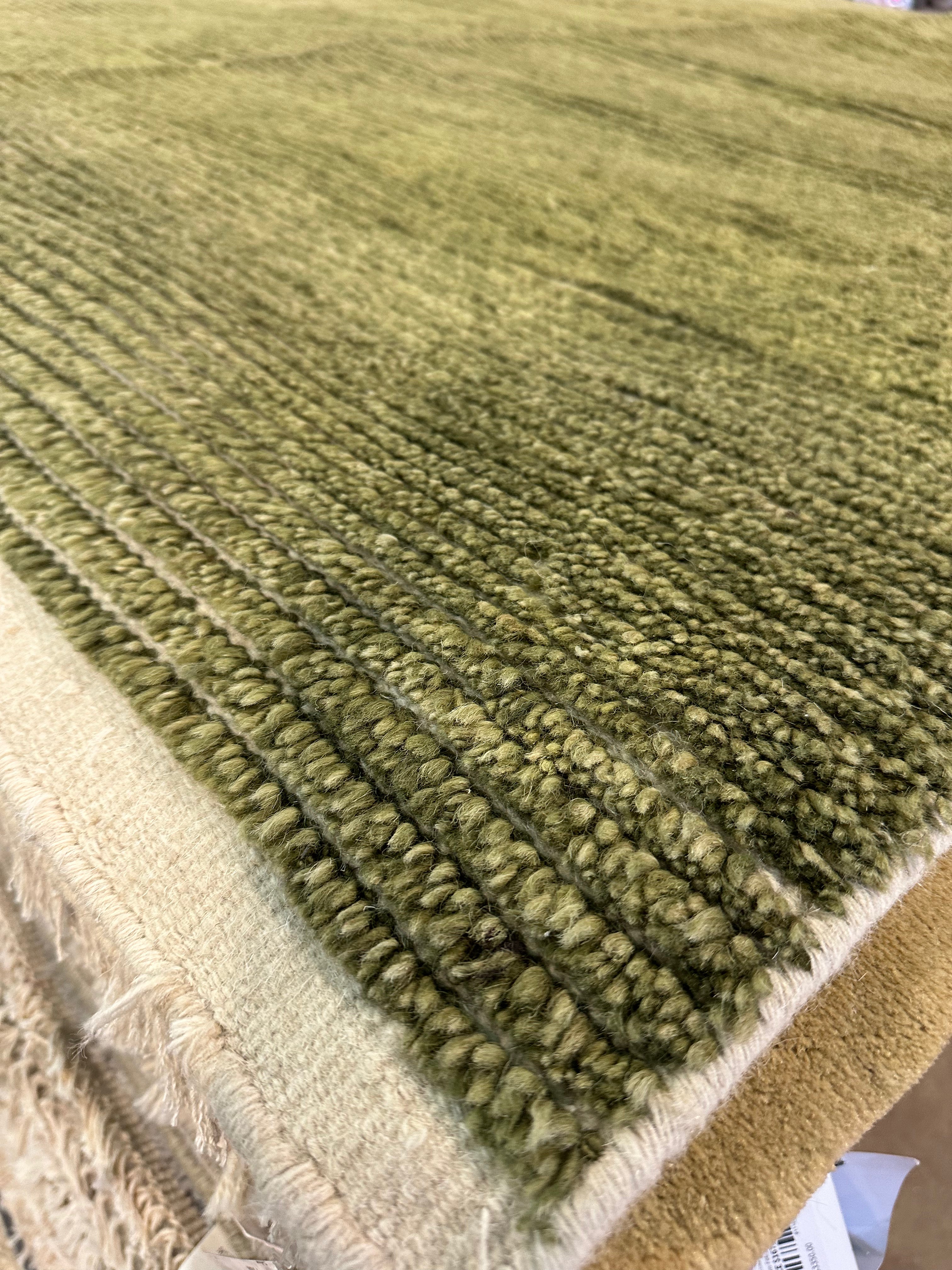 Jackson Mahomes 6x9.3 Green Berber Rug - CLEARANCE 30% off