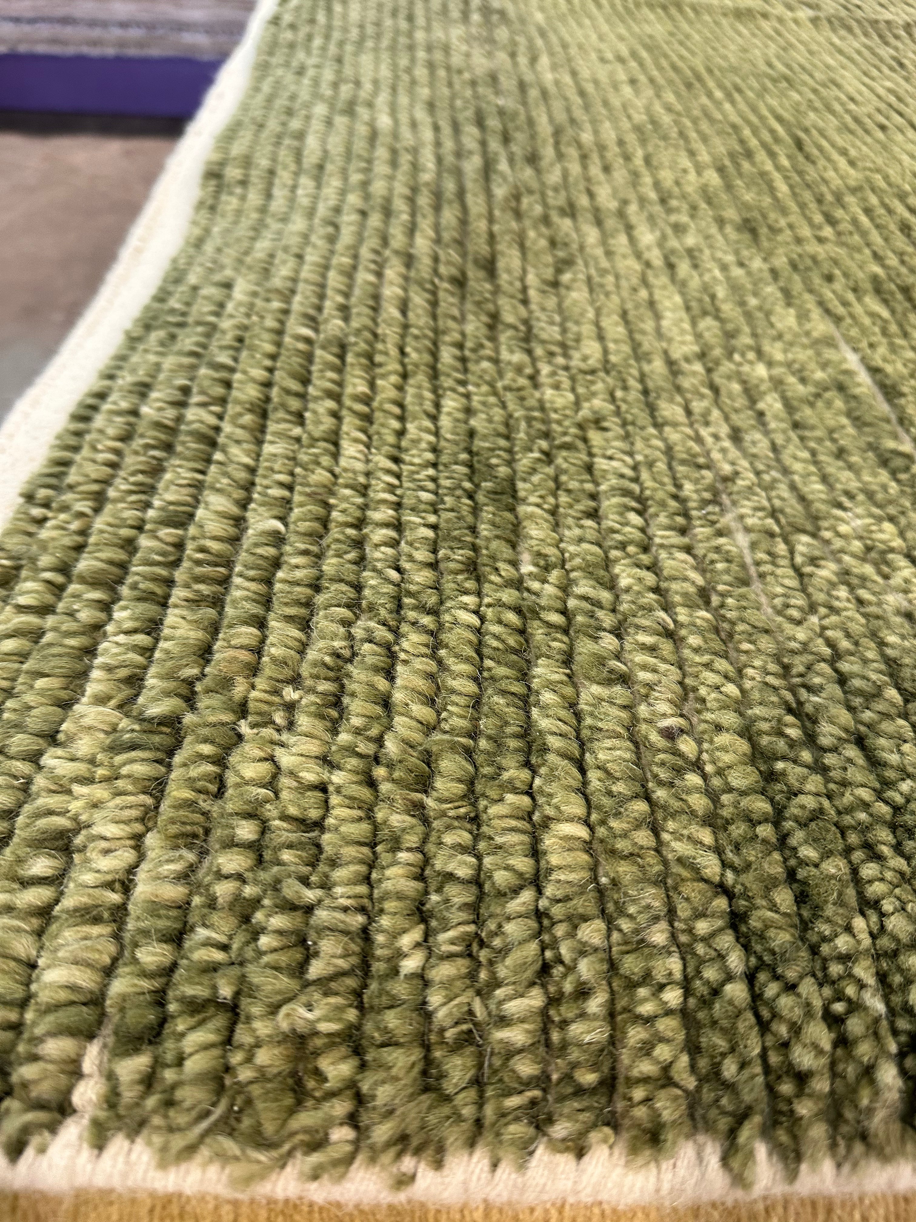 Jackson Mahomes 6x9.3 Green Berber Rug - CLEARANCE 30% off