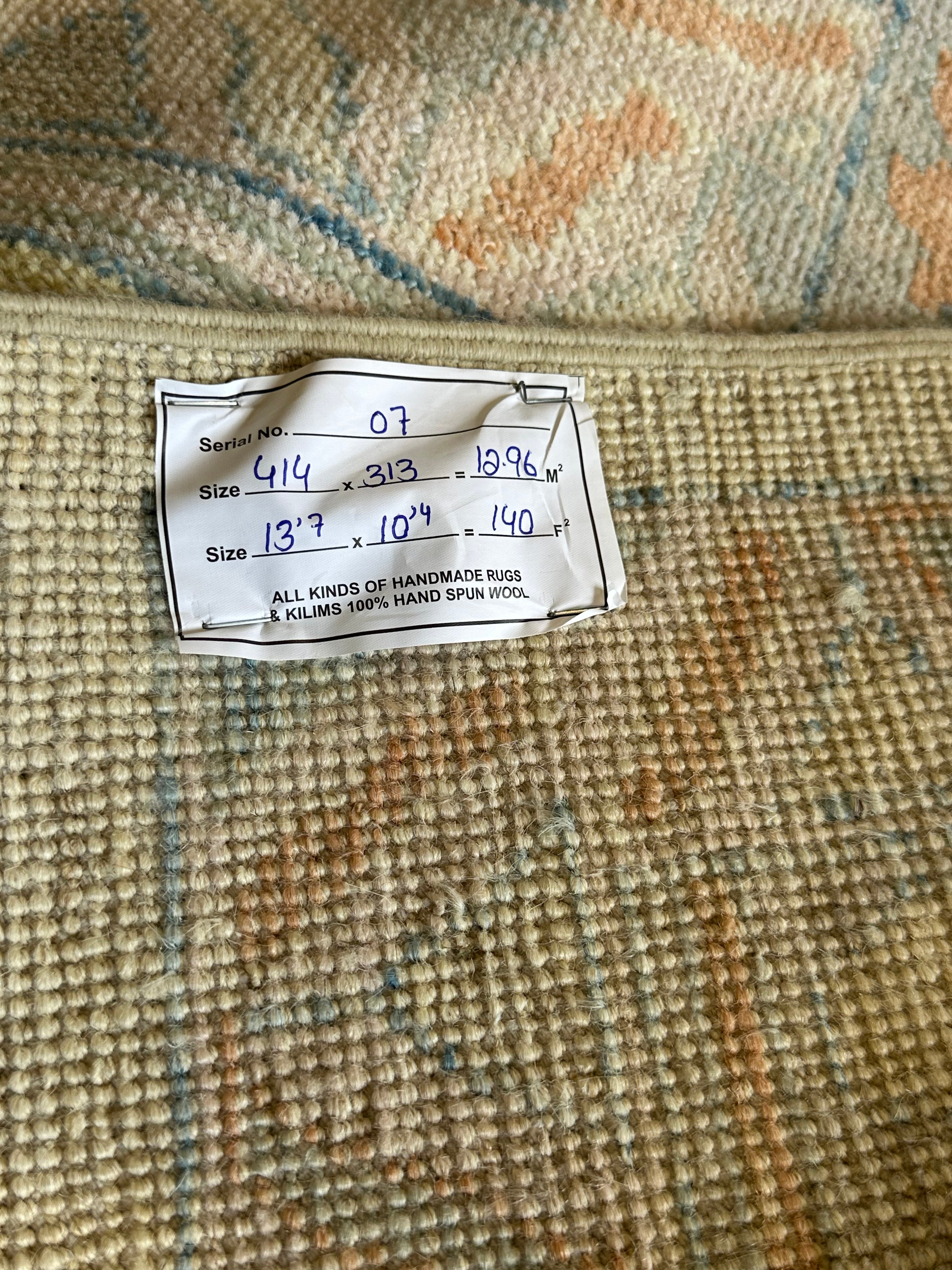 Joyce Glenn 10.4x13.7 Beige Multi Whitewashed Afghani Oushak