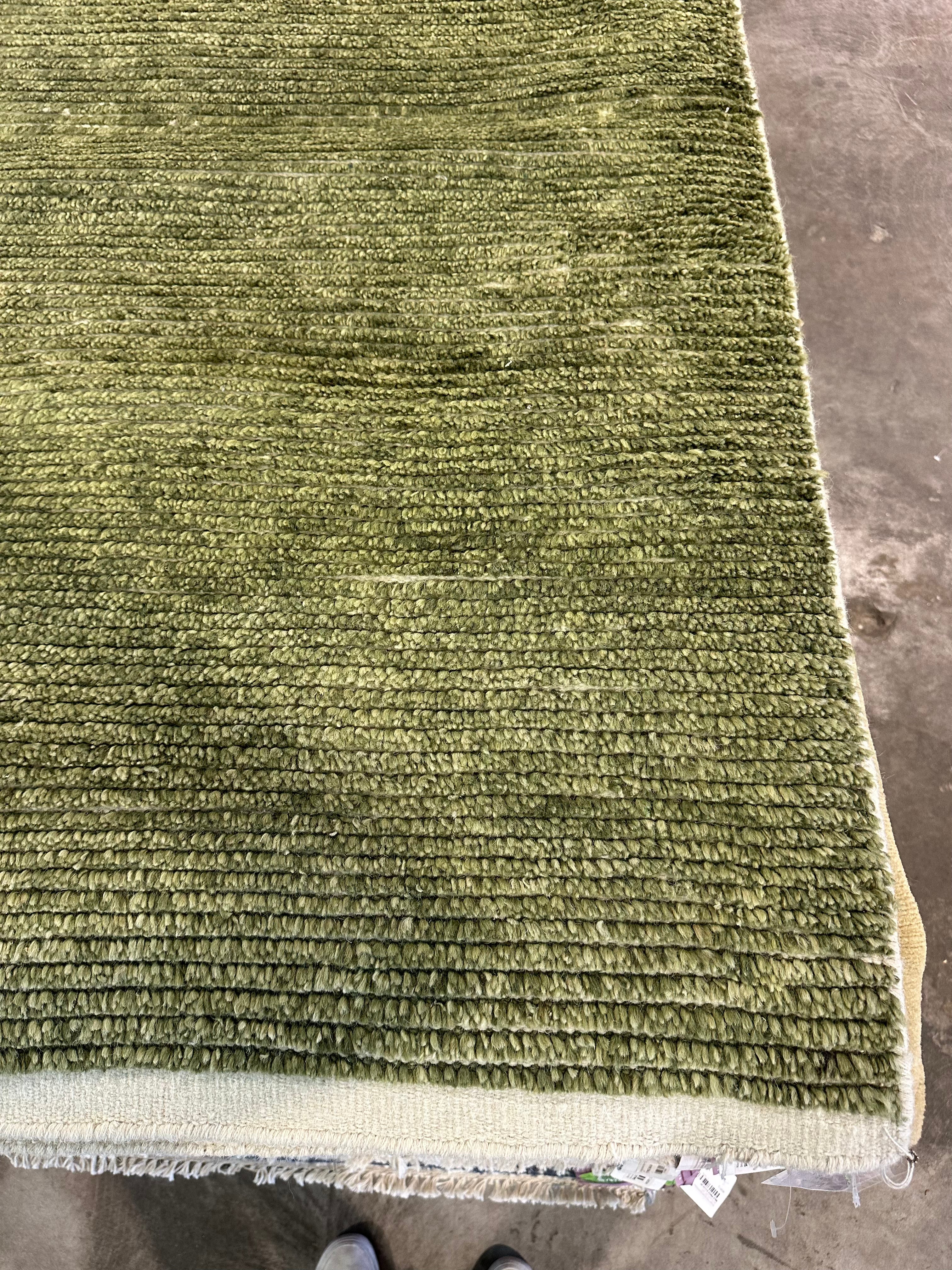 Jackson Mahomes 6x9.3 Green Berber Rug - CLEARANCE 30% off