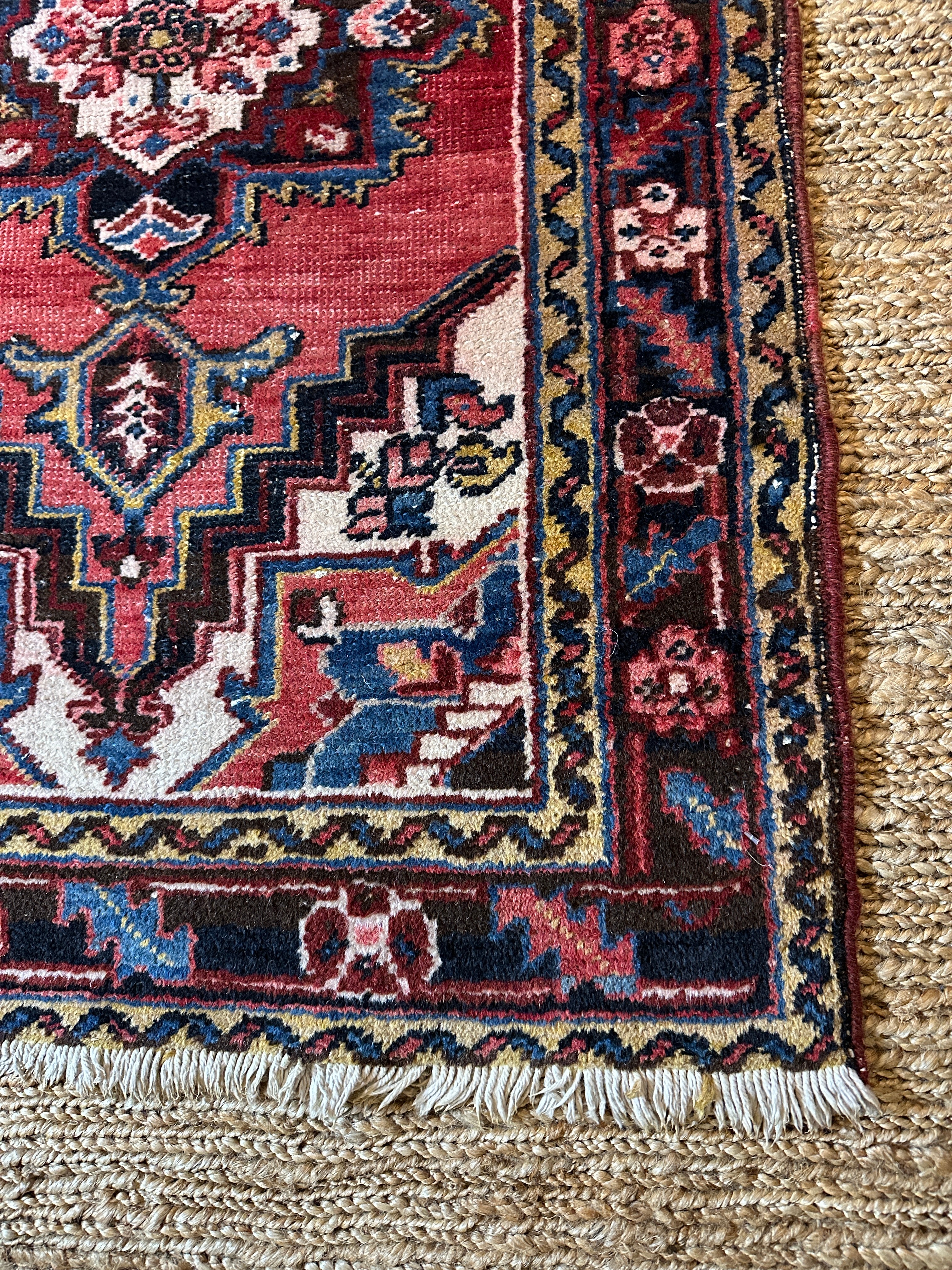 Antique Persian Heriz Rug 2.7x4.1